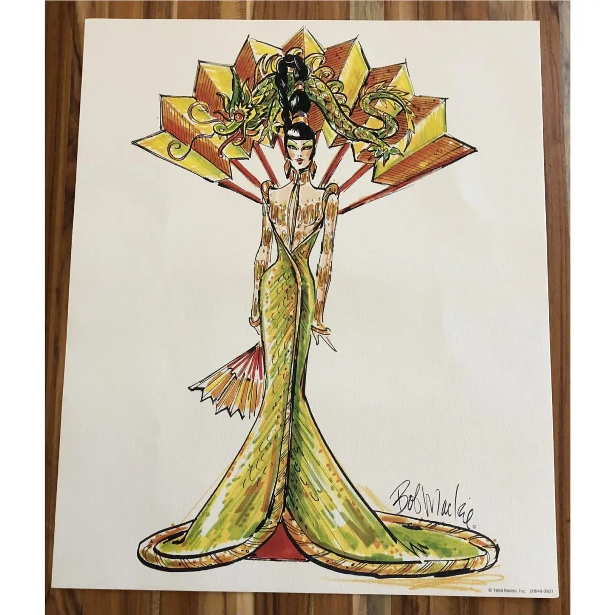 Mackie World Fantasy International Beauty Goddess Asia Barbie Doll Art Sketch