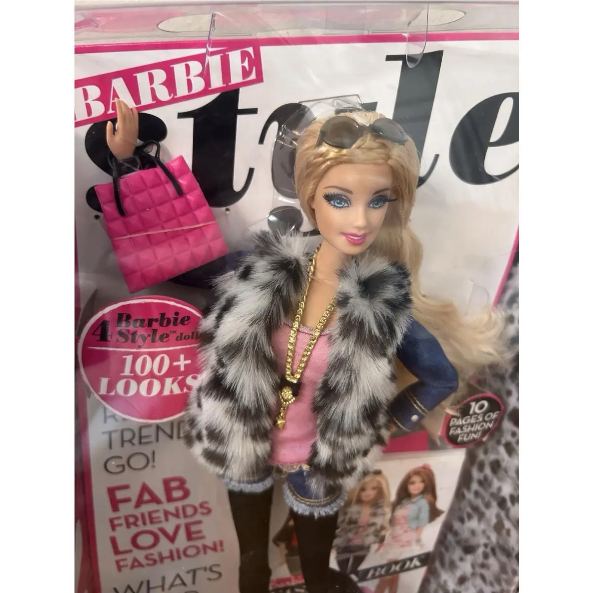 Mattel Barbie Style Doll 100+ Looks Fur Vest - BLR56 Box 2013 Blonde