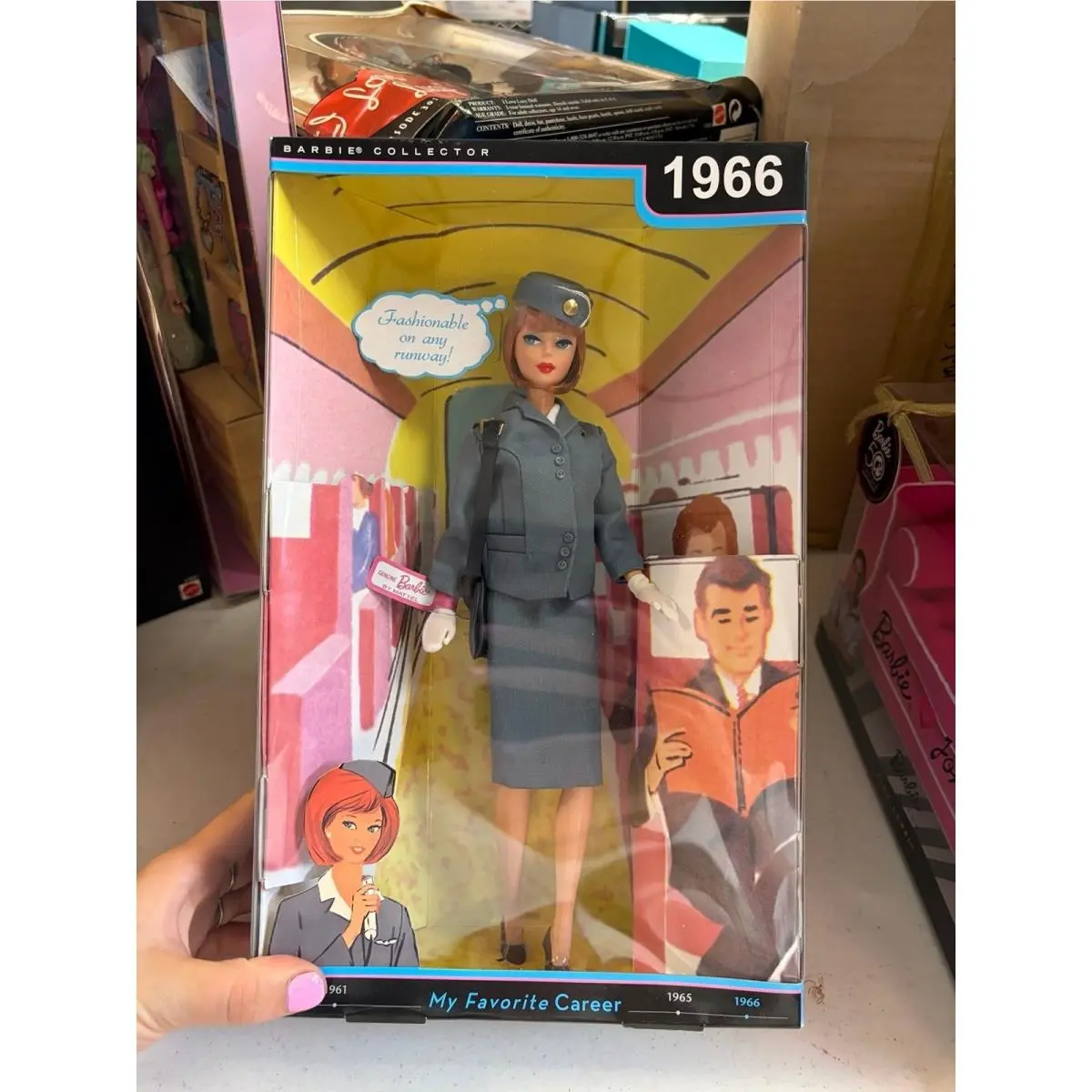 Barbie MY Favorite Career 1966 Pan AM Stewardess Reproduction Doll Nrfb R4473