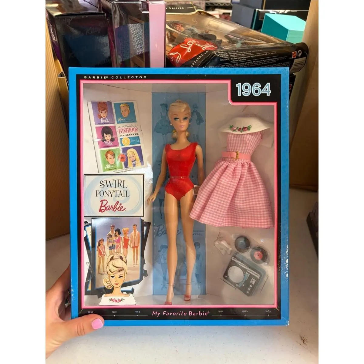 Mattel My Favorite Barbie Swirl Ponytail Doll 1964 T1373