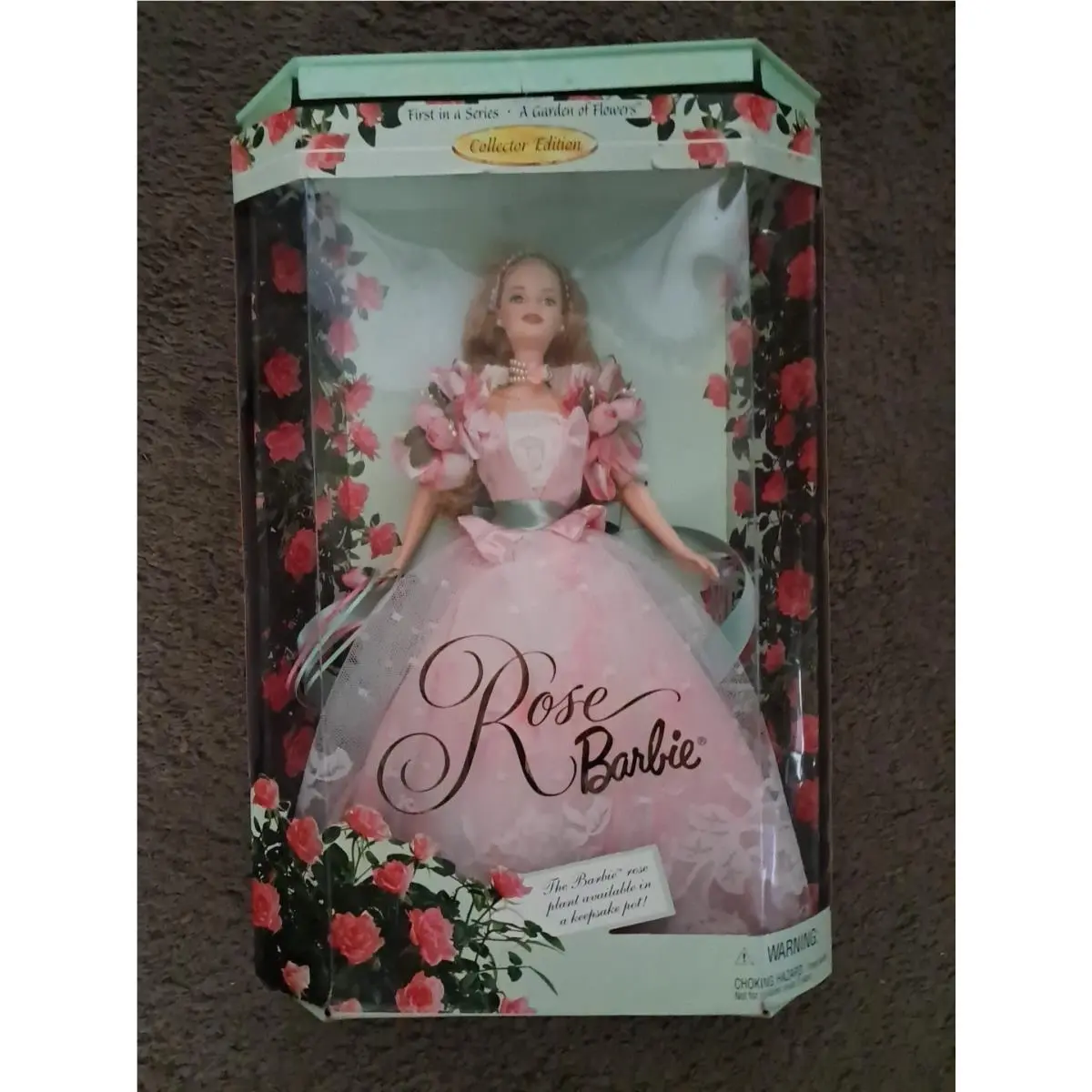 Rose Barbie A Garden of Flowers 1998 Vtg Collector Edition Mattel Doll 22337