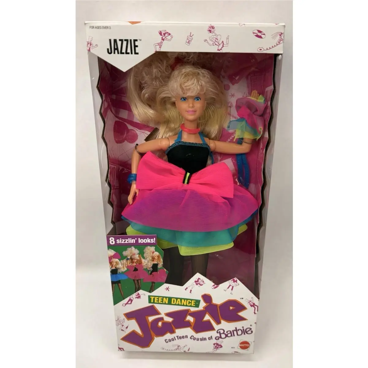 Vintage 1988 Teen Dance Jazzie Doll 3634 Teen Cousin Of Barbie Mib