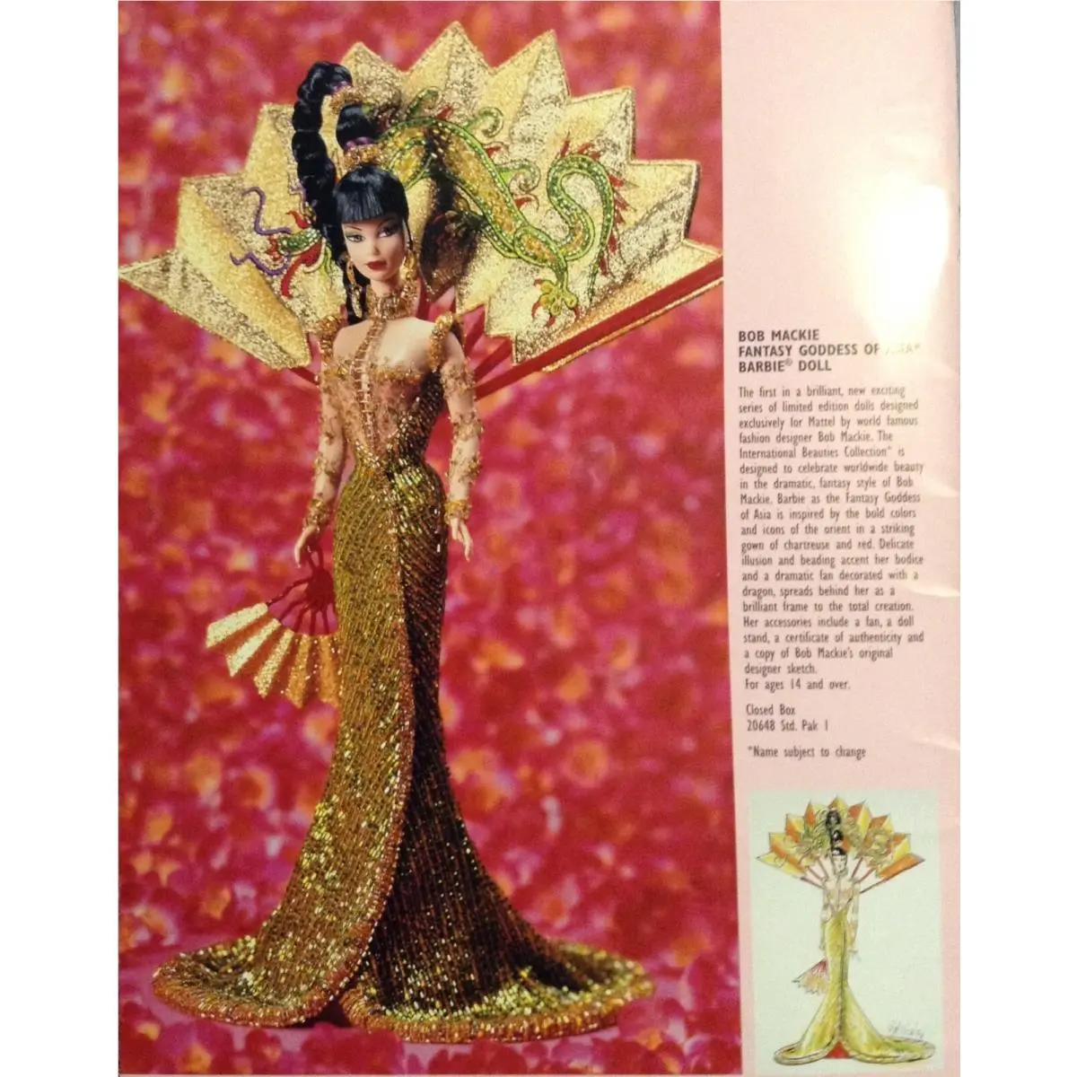 Shipper Bob Mackie Fantasy Goddess ot Asia 20648-9993 Barbie Doll