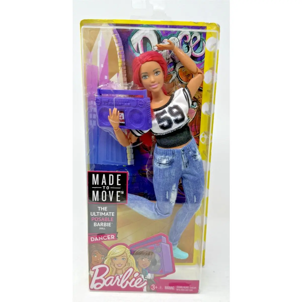 Barbie Made to Move Dancer Fashion Doll Pink Hair Articulated 12 in 2017