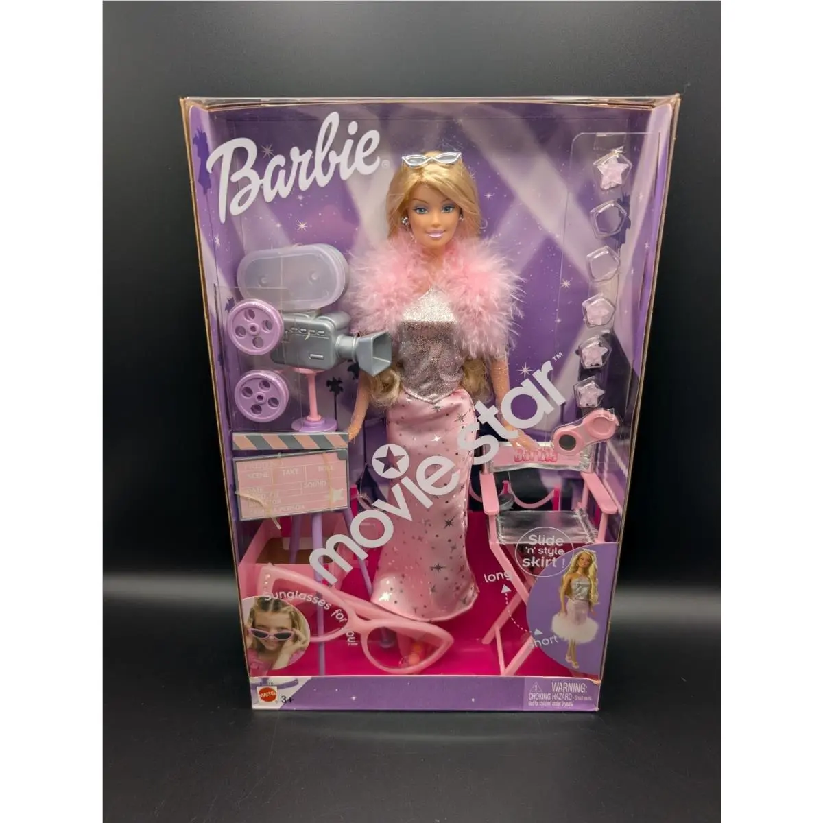 Barbie Movie Star Doll 2003 Mattel 56976 Slide n Style Skirt Gown Playset
