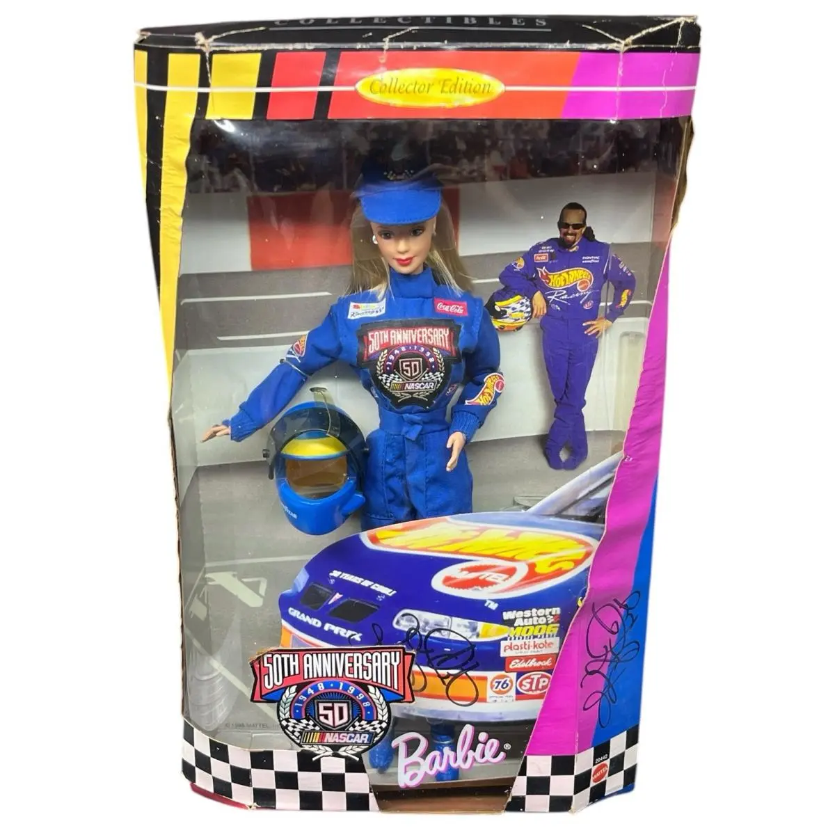 1998 Hot Wheels Nascar Barbie – Kyle Petty Double Signed Inside Outside