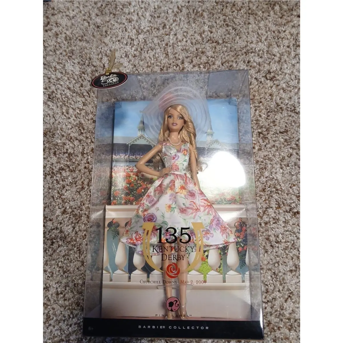 135th Kentucky Derby Barbie Doll Mattel P4755 Pink Label Nrfb