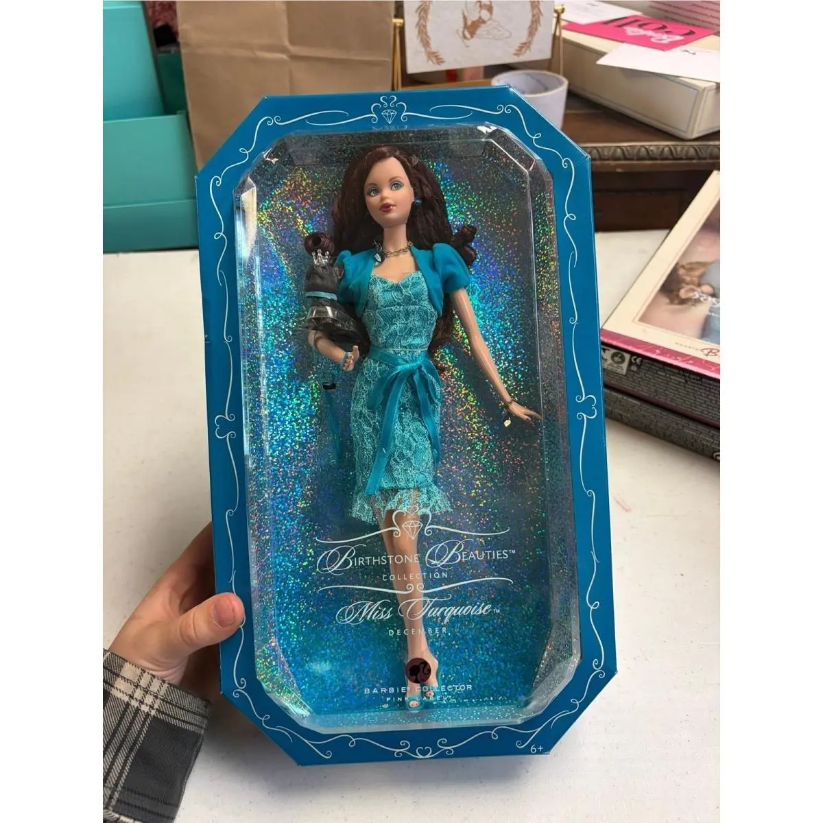 Barbie Miss Turquoise Birthstone Beauties Collector Doll Pink Label 2007
