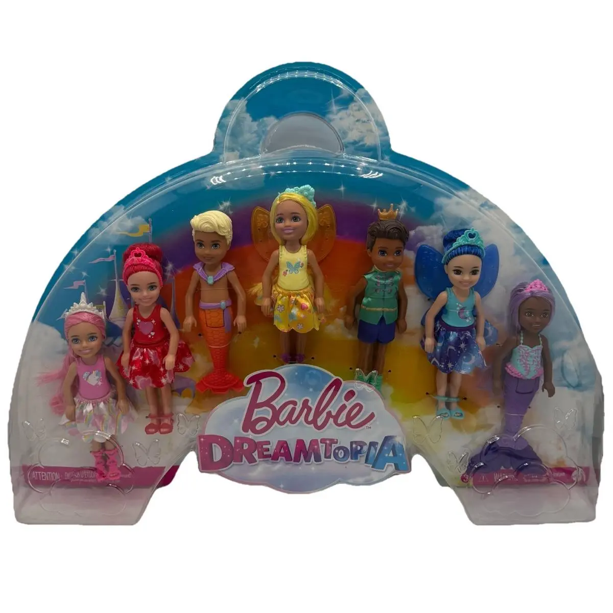2022 Barbie Dreamtopia Set of 7 Chelsea Dolls Mermaids Fairies 2 Boys HGM48