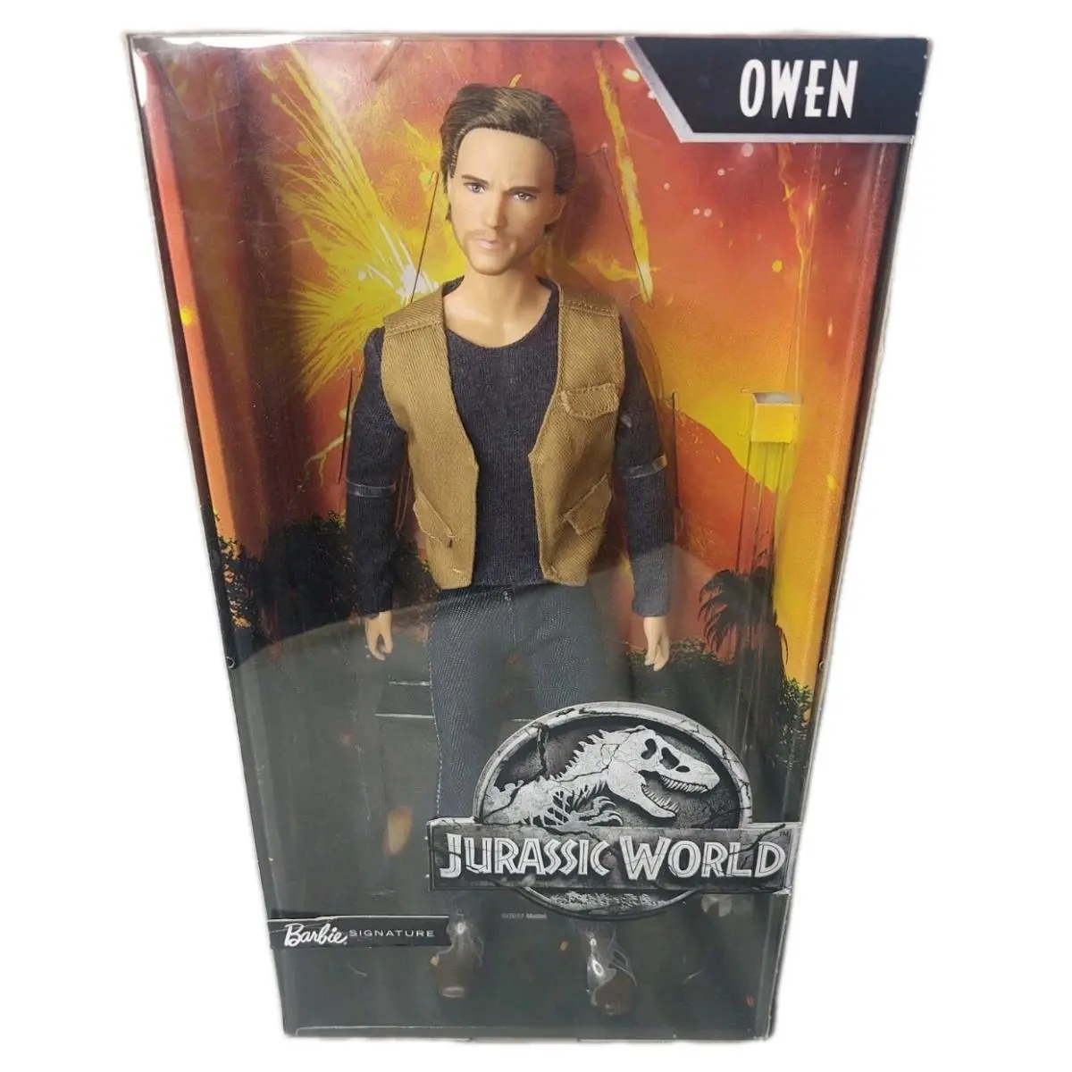 Barbie Signature Jurassic World Dinosaur Movie Owen Grady Ken Doll FJH57 Nrfb