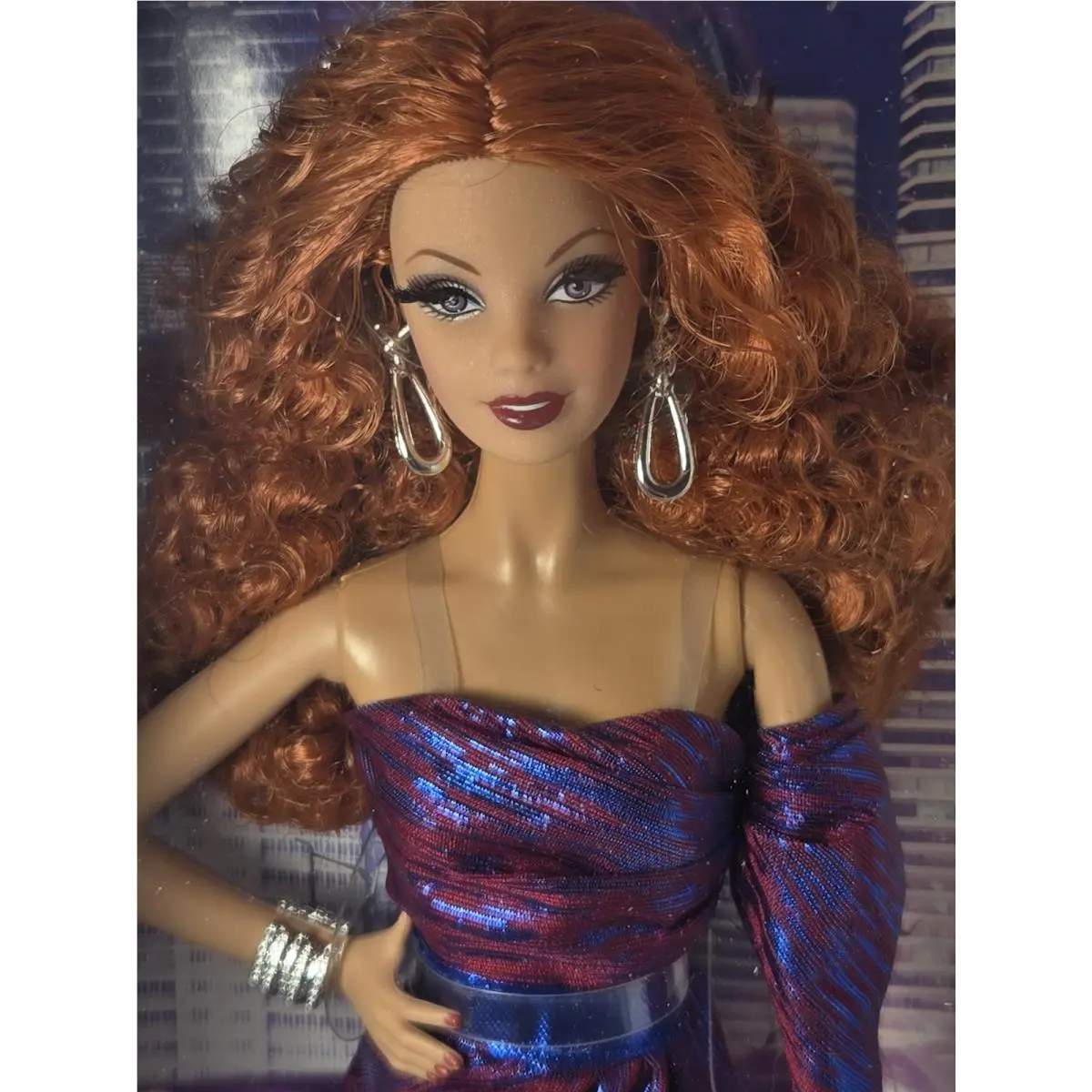N462 Nrfb Barbie The Look City Shine Auburn Redhead Model Muse Mib Doll CJF50