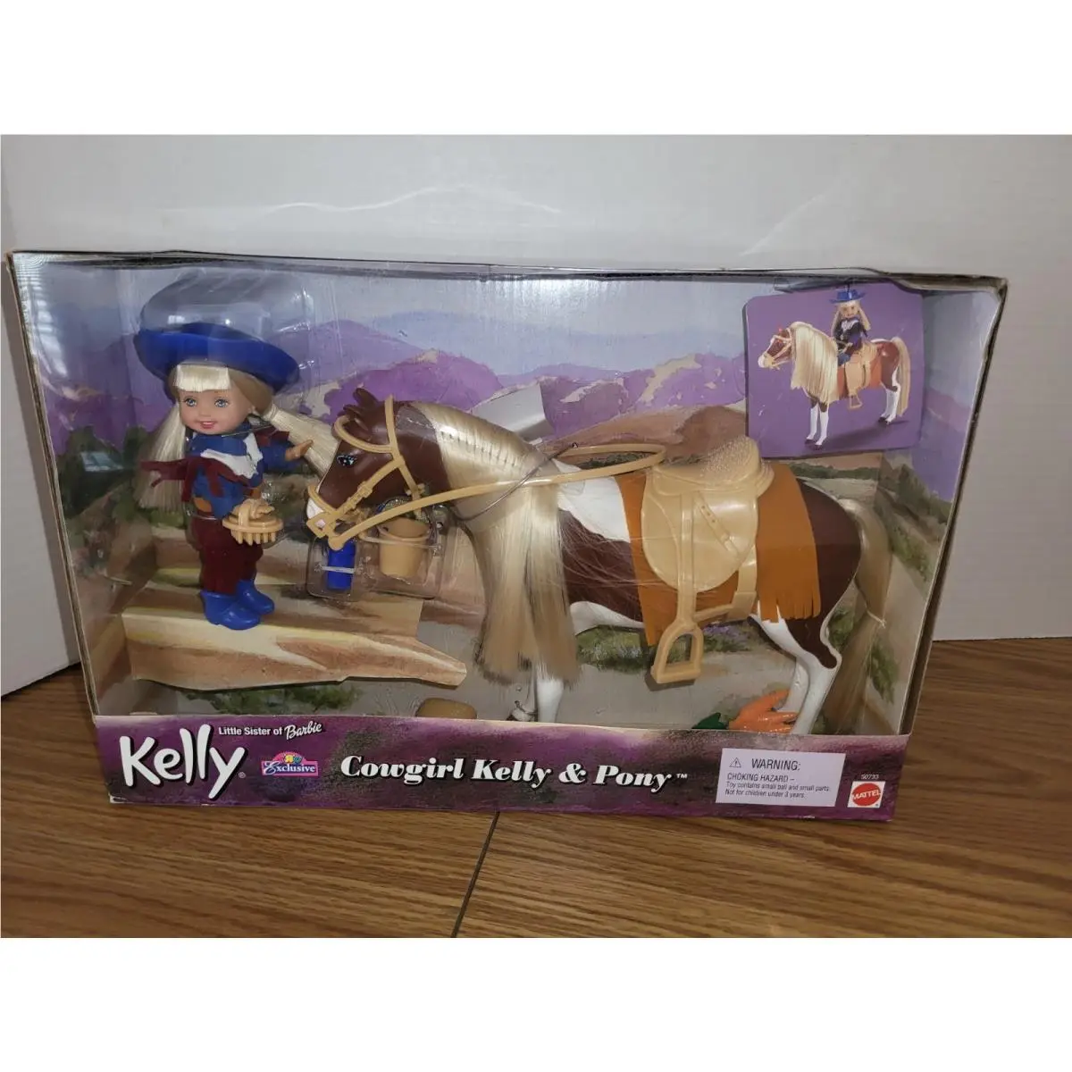 Mattel 2001 Barbie Cowgirl Kelly Pony Toys R Us Exclusive Set Nrfb