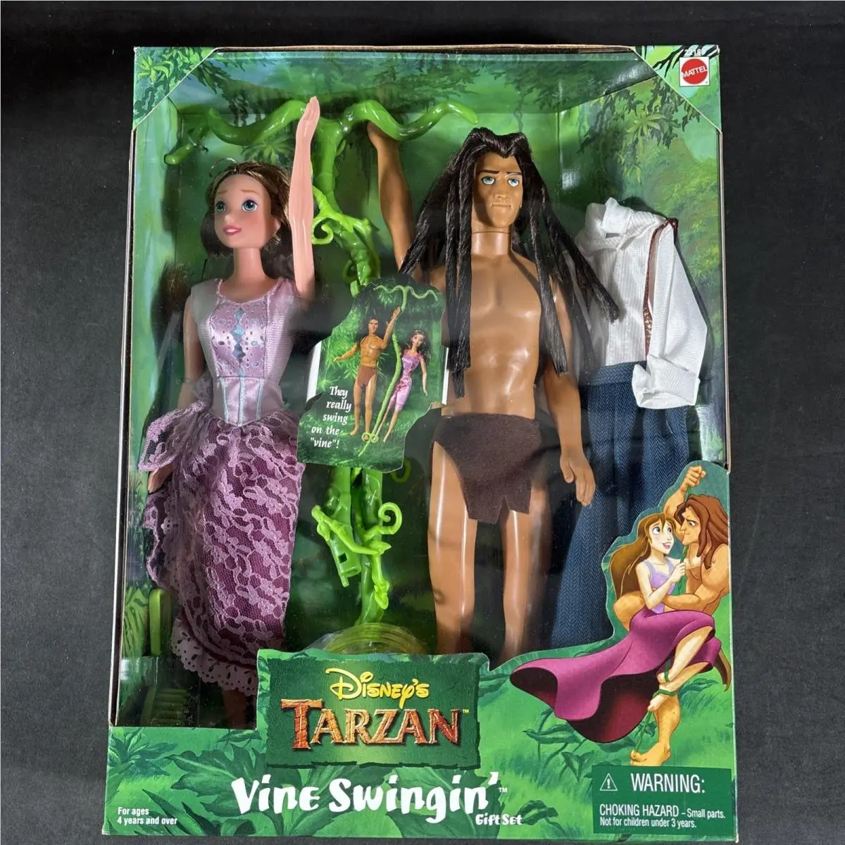 Vine Swingin Gift Set Tarzan Disney Action Figure Mattel Fashion Doll Barbie