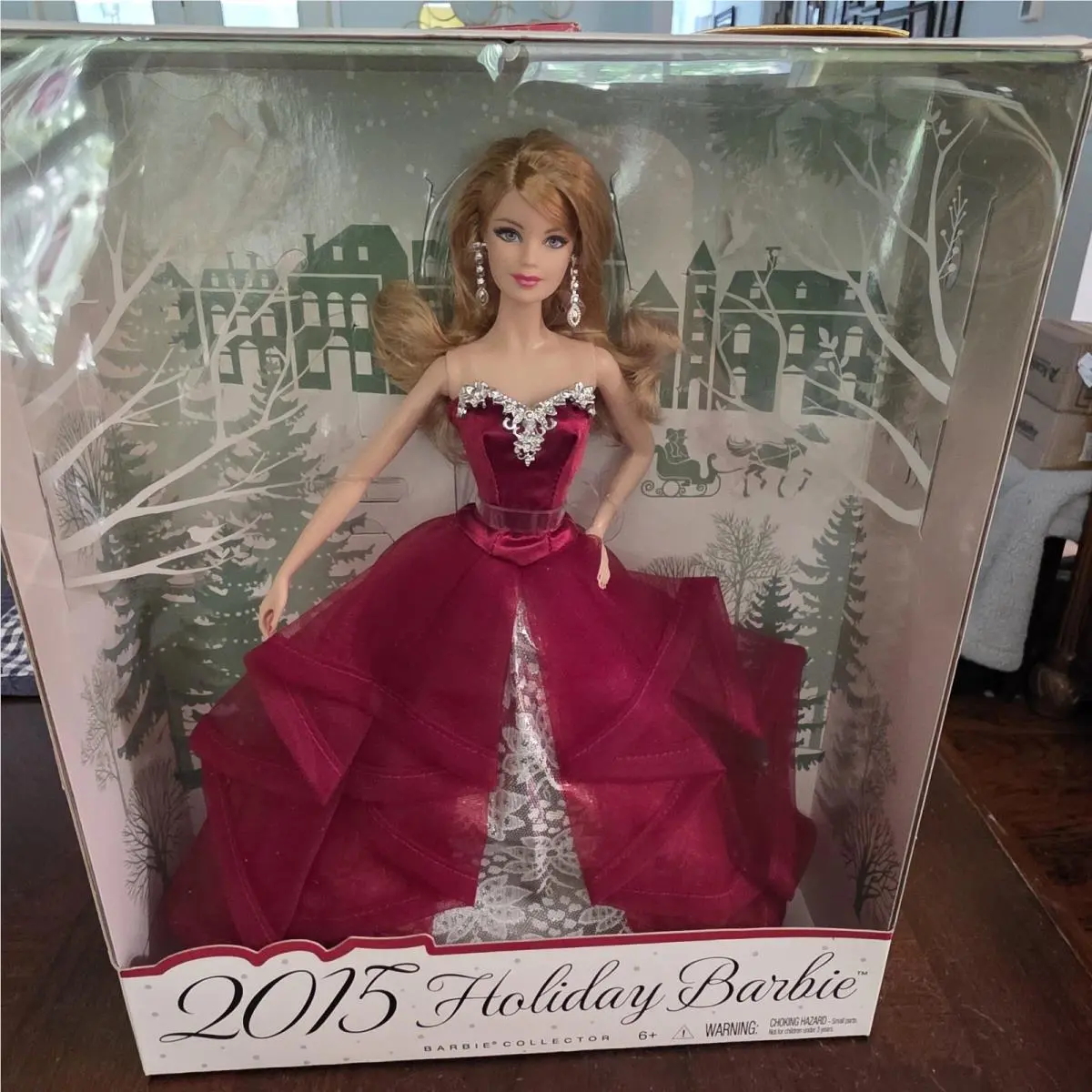 2015 Holiday Barbie Collector Doll - - Blonde Silver and Red CHR76 Nrfb