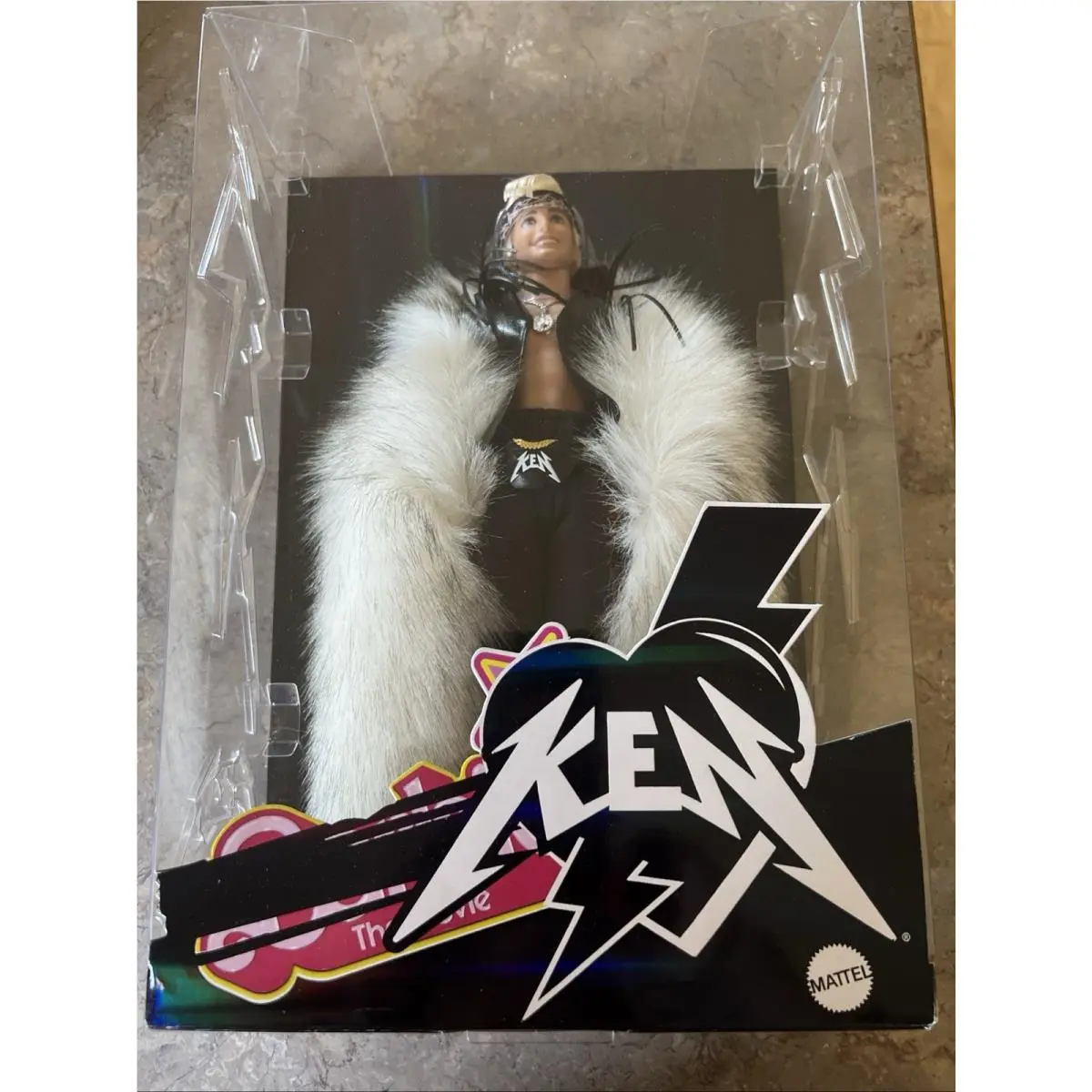 2003 Barbie The Movie Ken Doll In Fur Coat and Black Fringe Vest