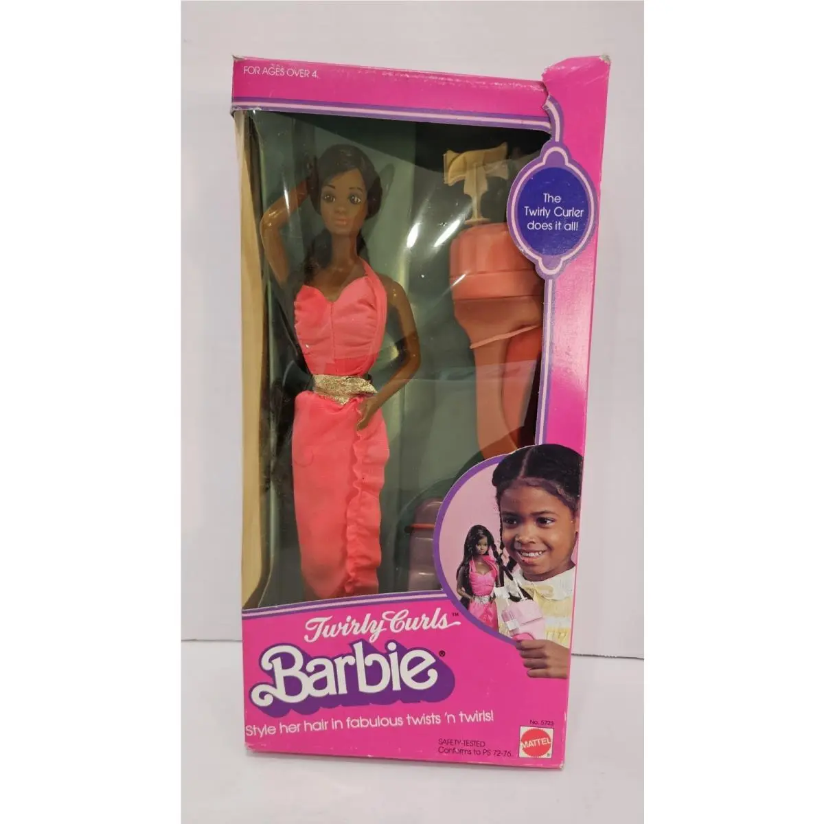 Vintage Mattel 1982 Barbie Twirly Curls African American Nrfb