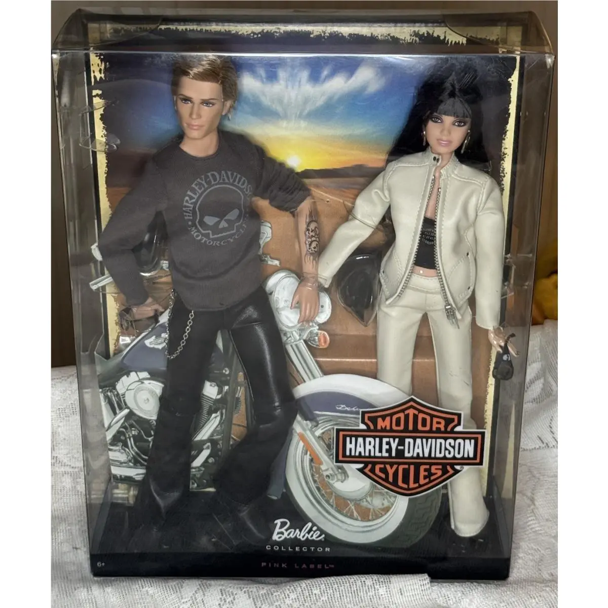Harley Davidson Barbie Ken Doll Gift Set Pink Label 2009 Dolls