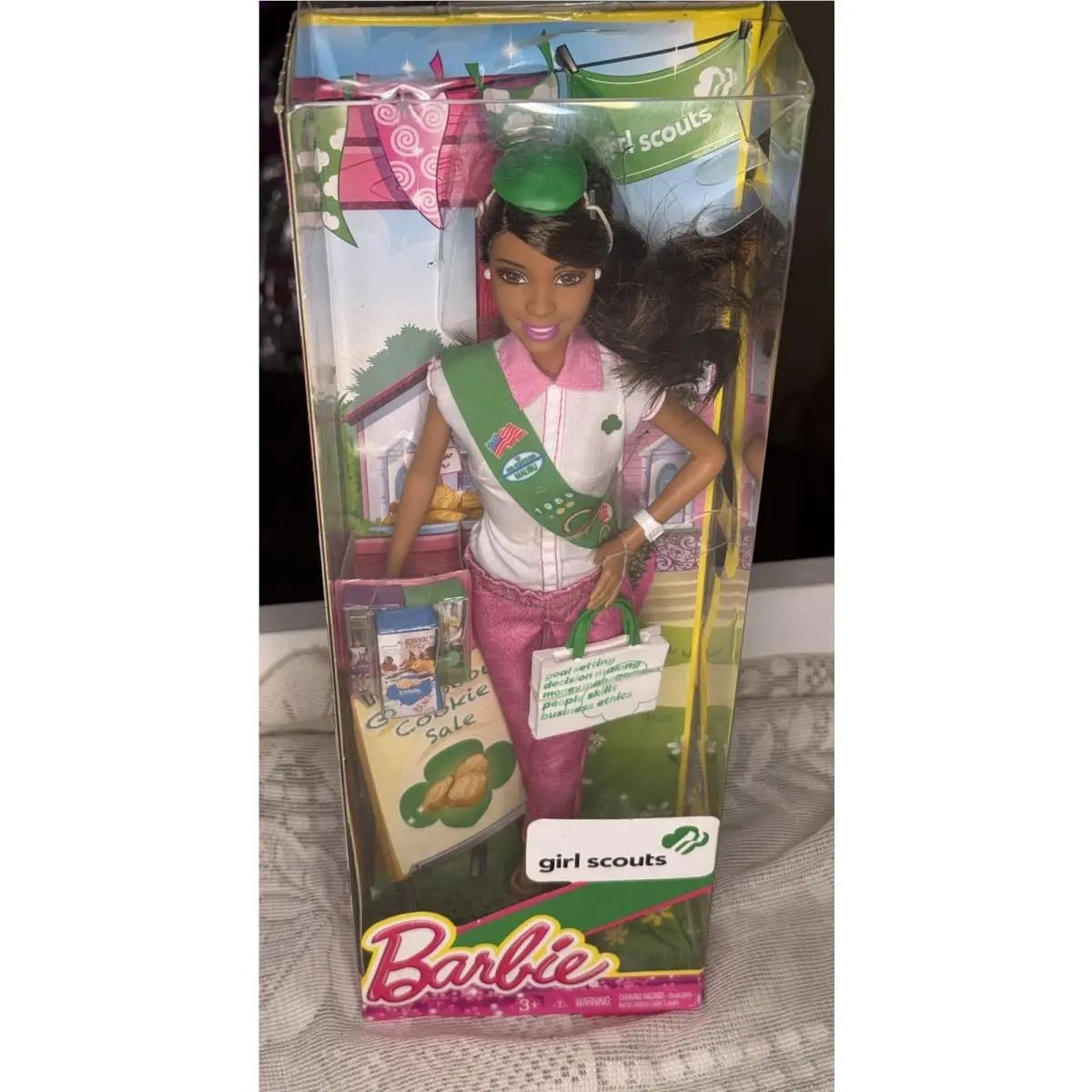 Barbie Loves Girl Scouts AA 2013 Mattel Black Hair Cookie Set Goals