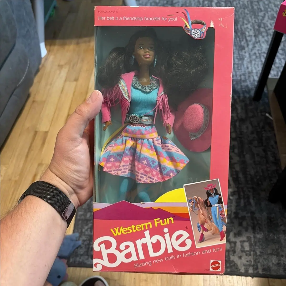 Western Fun Barbie African American Doll Mattel 2930 1989