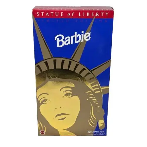 Vintage 1995 Statue OF Liberty Usa Barbie Fao Schwarz Doll 14664