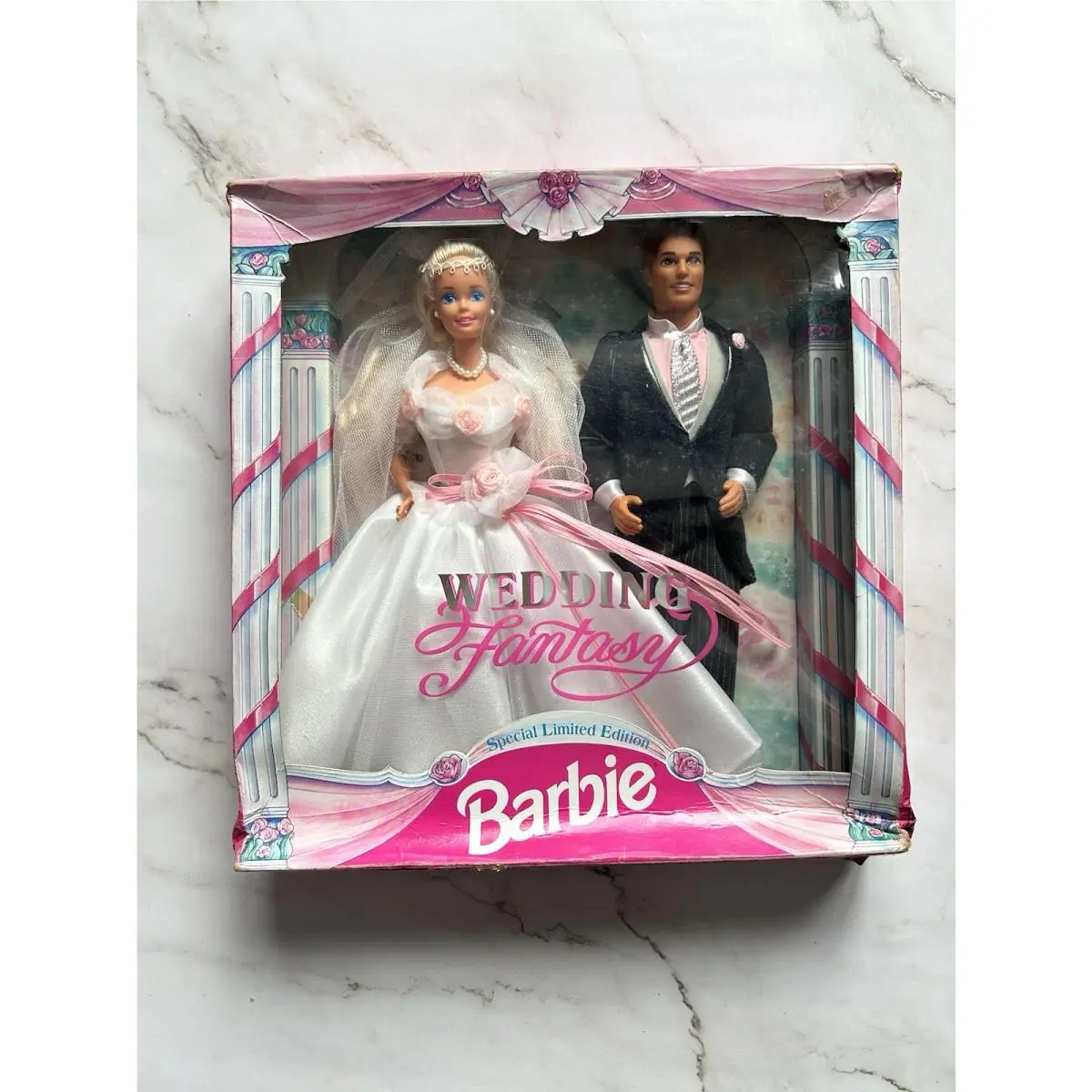 Mattel 1993 Wedding Fantasy Barbie and Ken Dolls 10924