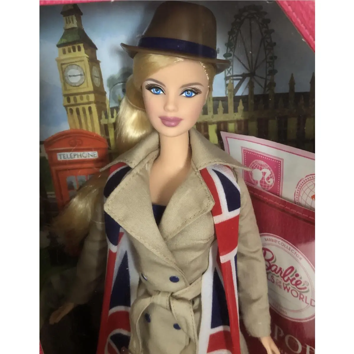 Dolls Of The World UK United Kingdom Olympic Barbie Doll Passport