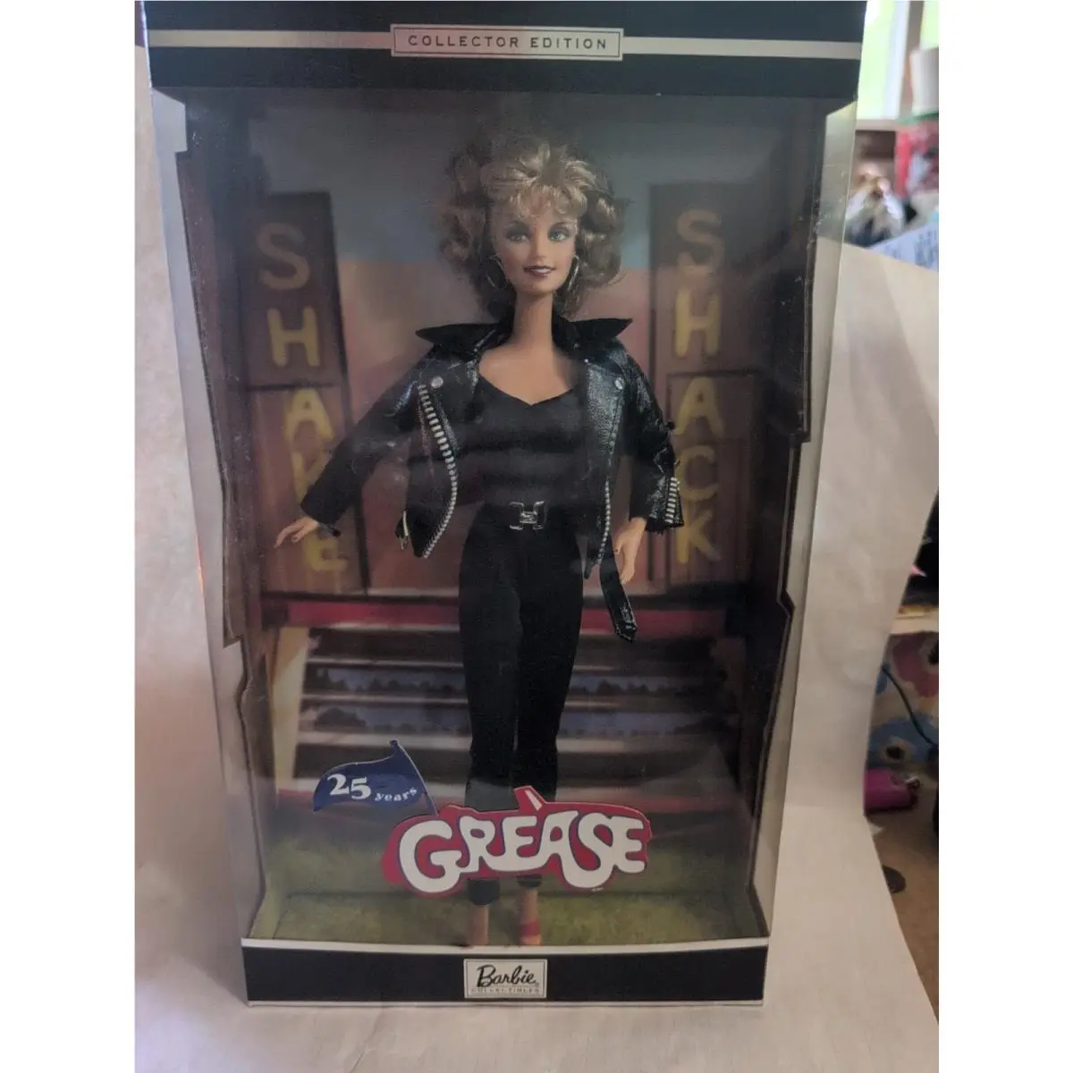Sandy Grease Black Leather Barbie Collector Doll Olivia Ton John Movie