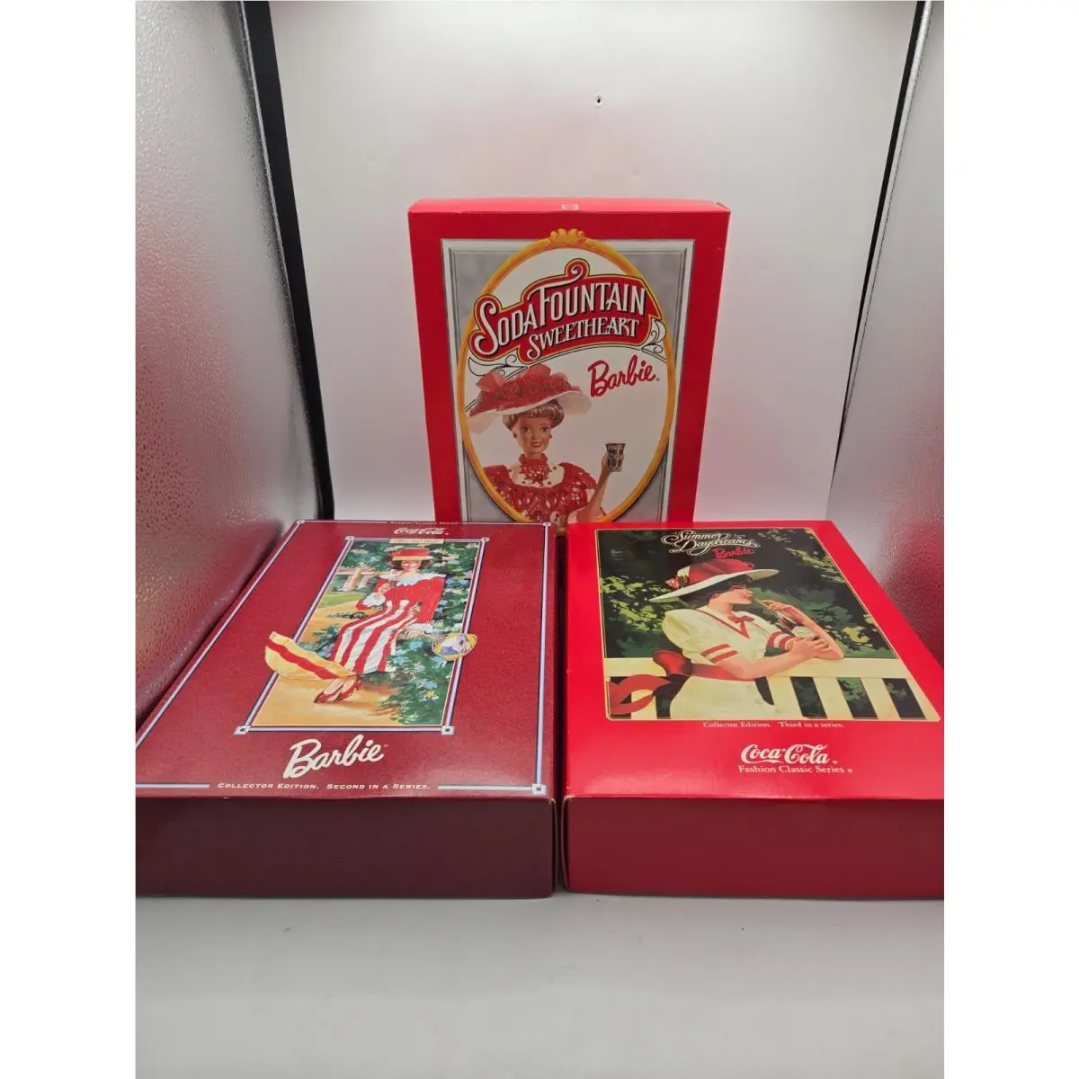 3 Coca-cola Fashion Classic Series Barbies Nrfb