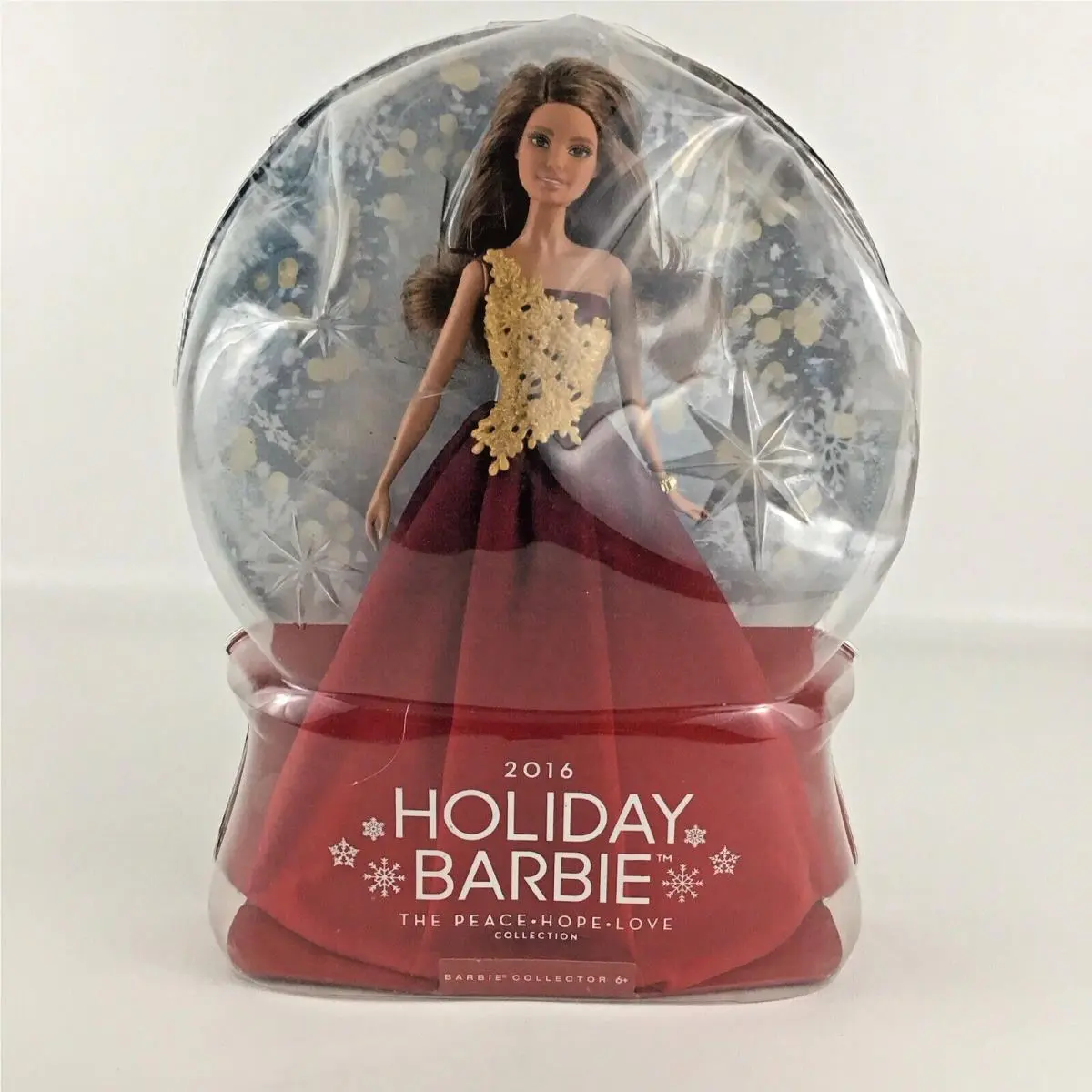 Barbie Collector Peace Hope Love Collection 2016 Holiday Brunette Doll Mattel