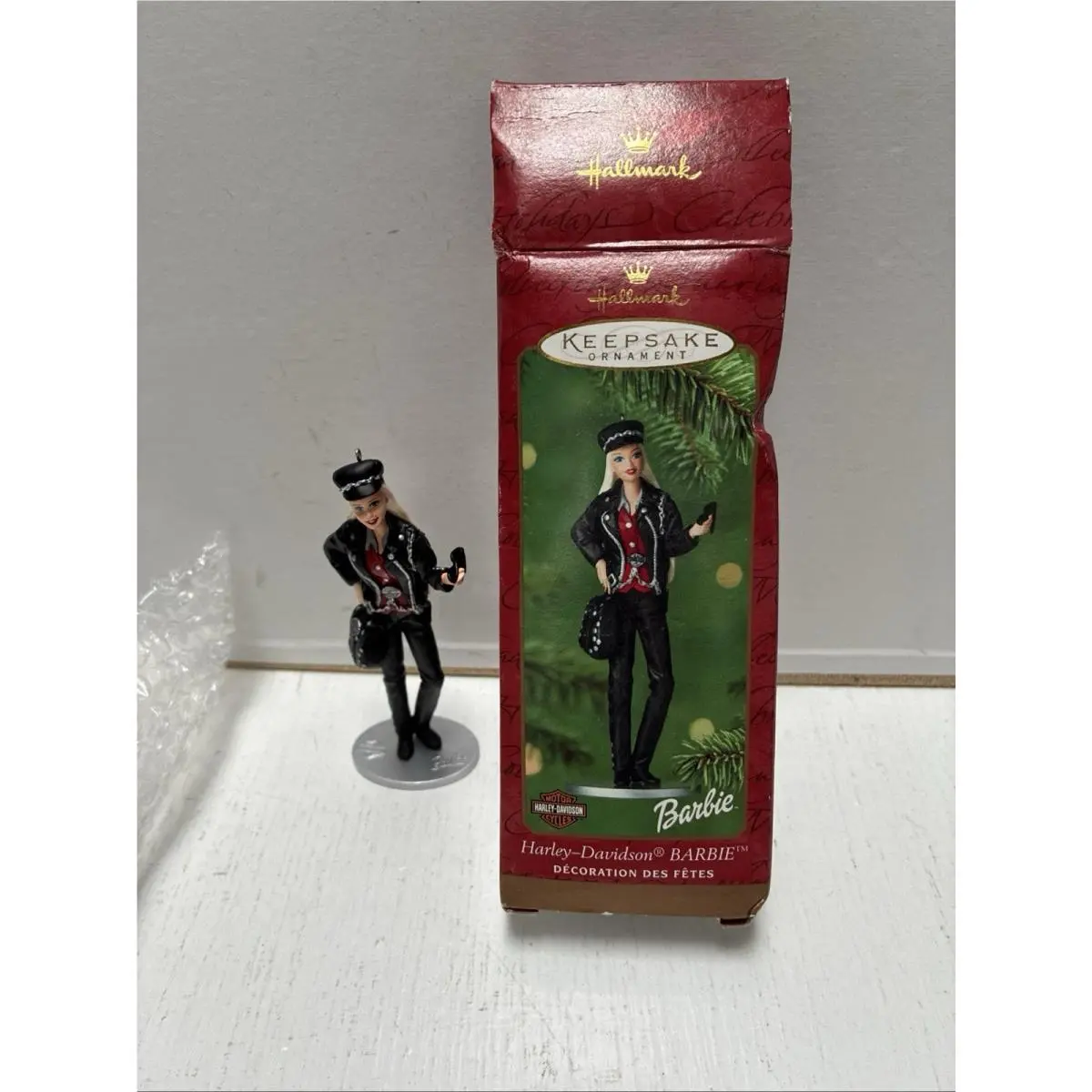 Vintage Harley Davidson Barbie Hallmark Keepsake Ornament Harley Biker Babe