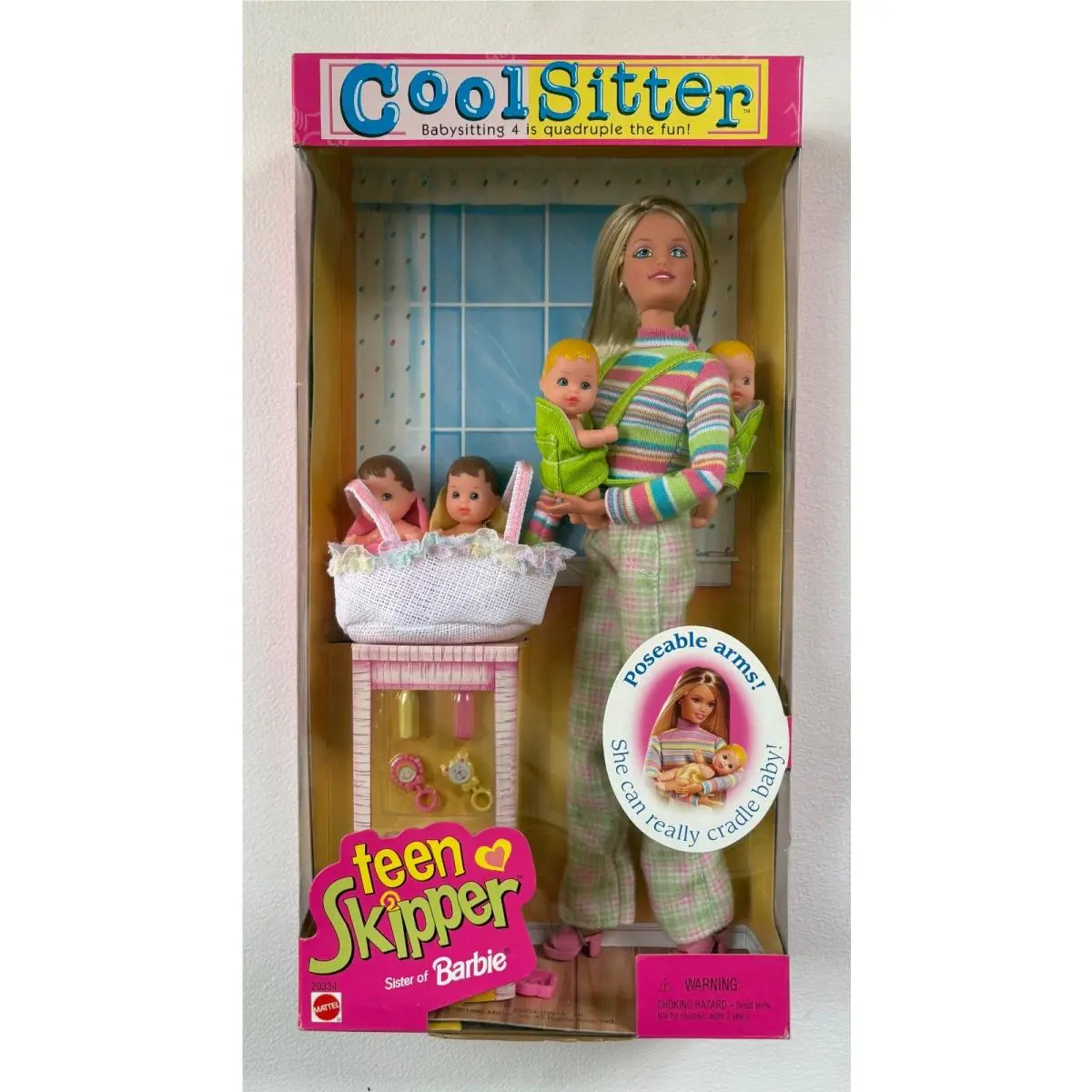 Barbie Vintage 1998 Cool Sitter Teen Sister Skipper 4 Infants 20334 Nrfb