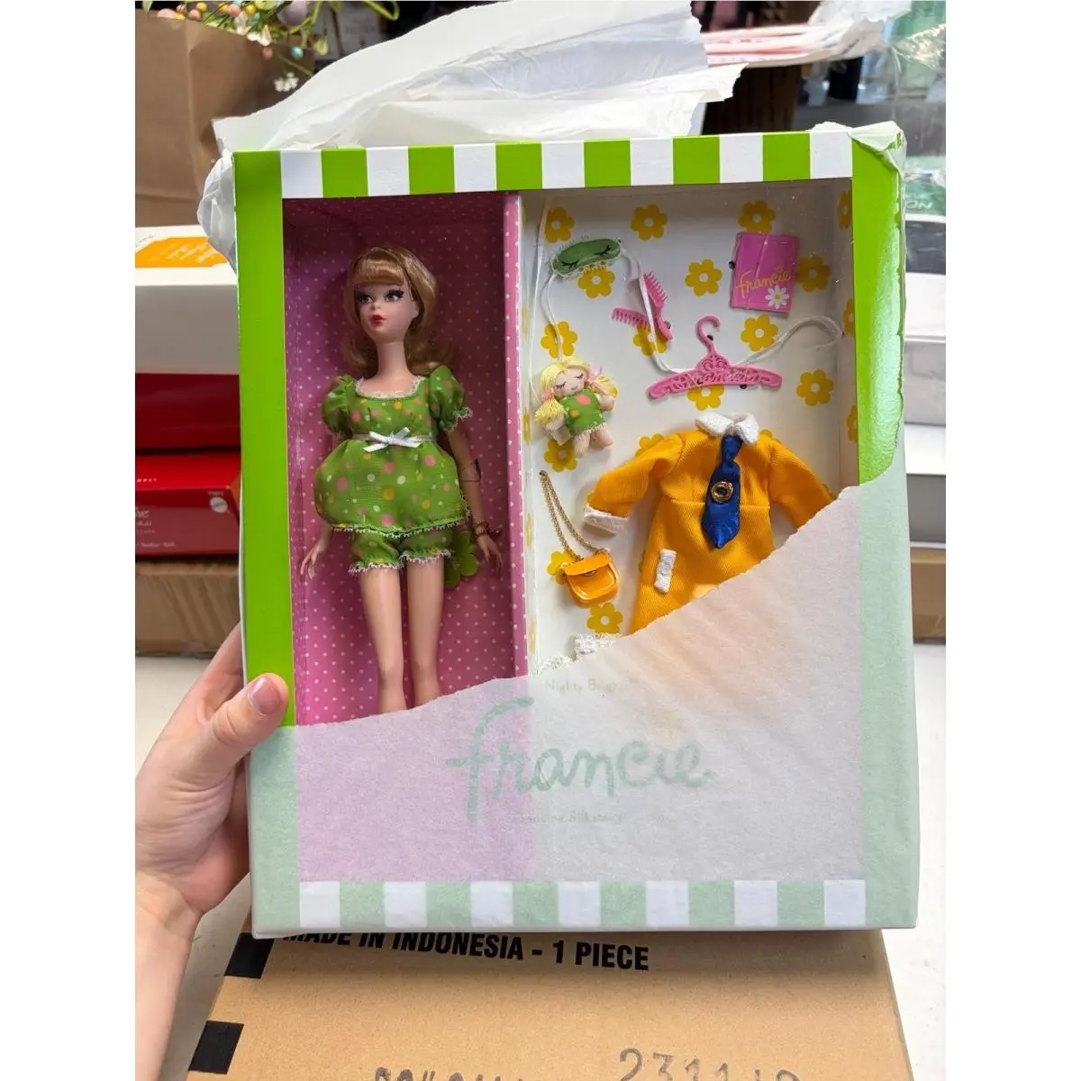 Barbie Nighty Brights Francie Silkstone Gold Label Doll Mattel V0457 W/shipper