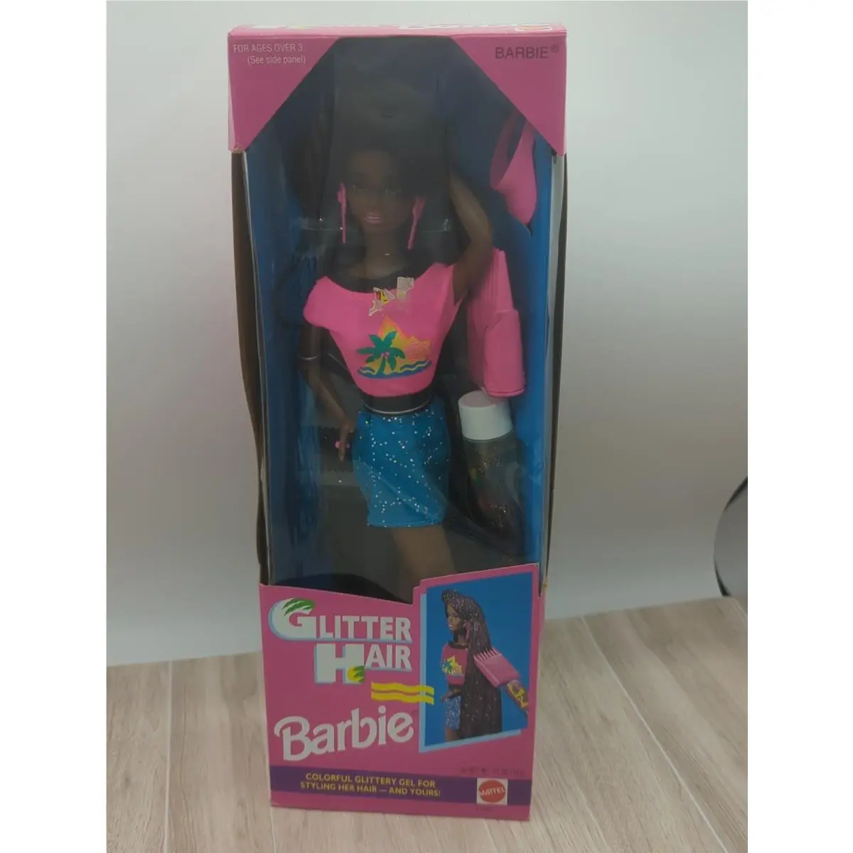 Glitter Hair Barbie African American Long Hair Doll Vintage Mattel 11332