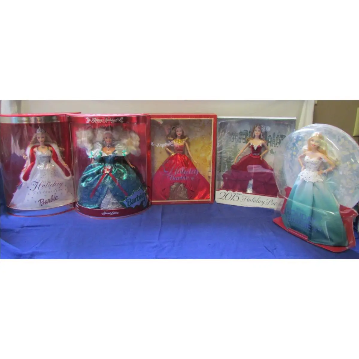 Holiday Barbie Dolls 1995 2001 2014 2015 2016