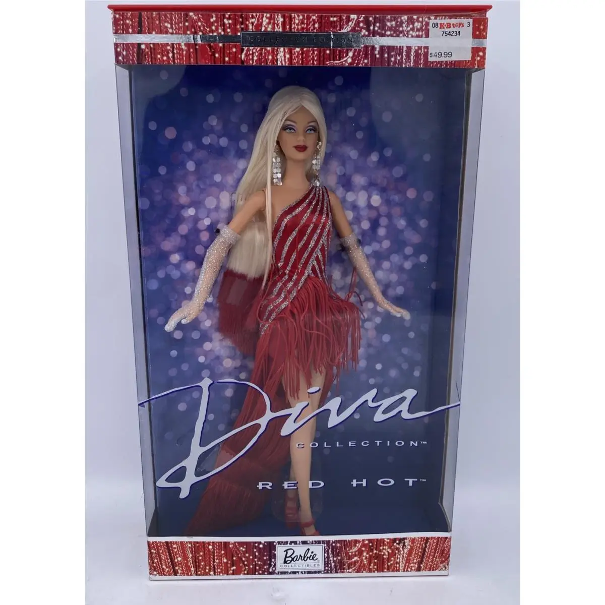 Vintage 2002 Diva Collection Red Hot Barbie Doll 56707