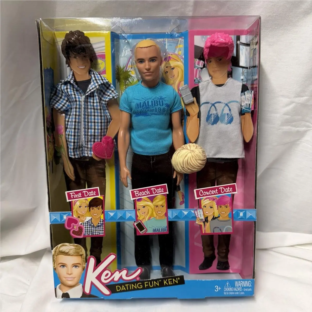 Barbie Doll Fashionista Dating Fun Ken Pink Wig Clothes Set Nrfb 2011 X2344