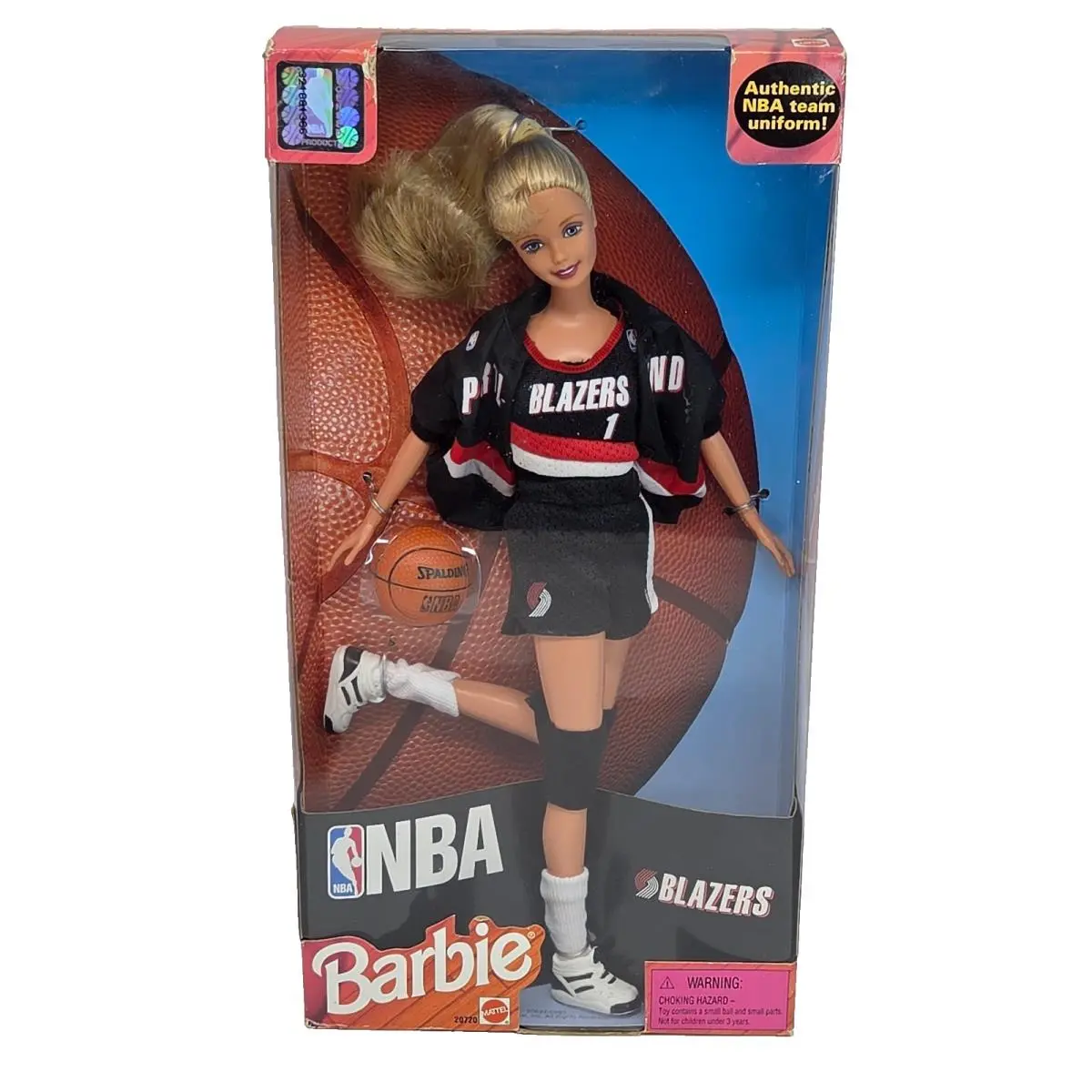 Vintage 1998 Nba Barbie Blazers Basketball Doll Mattel 20720