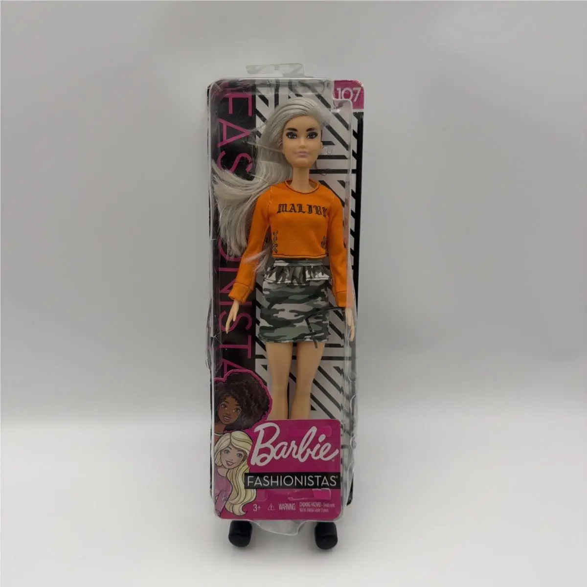 Barbie Fashionistas 107 Platinum Blonde Side Shave Head Malibu Top FBR37 FXL47