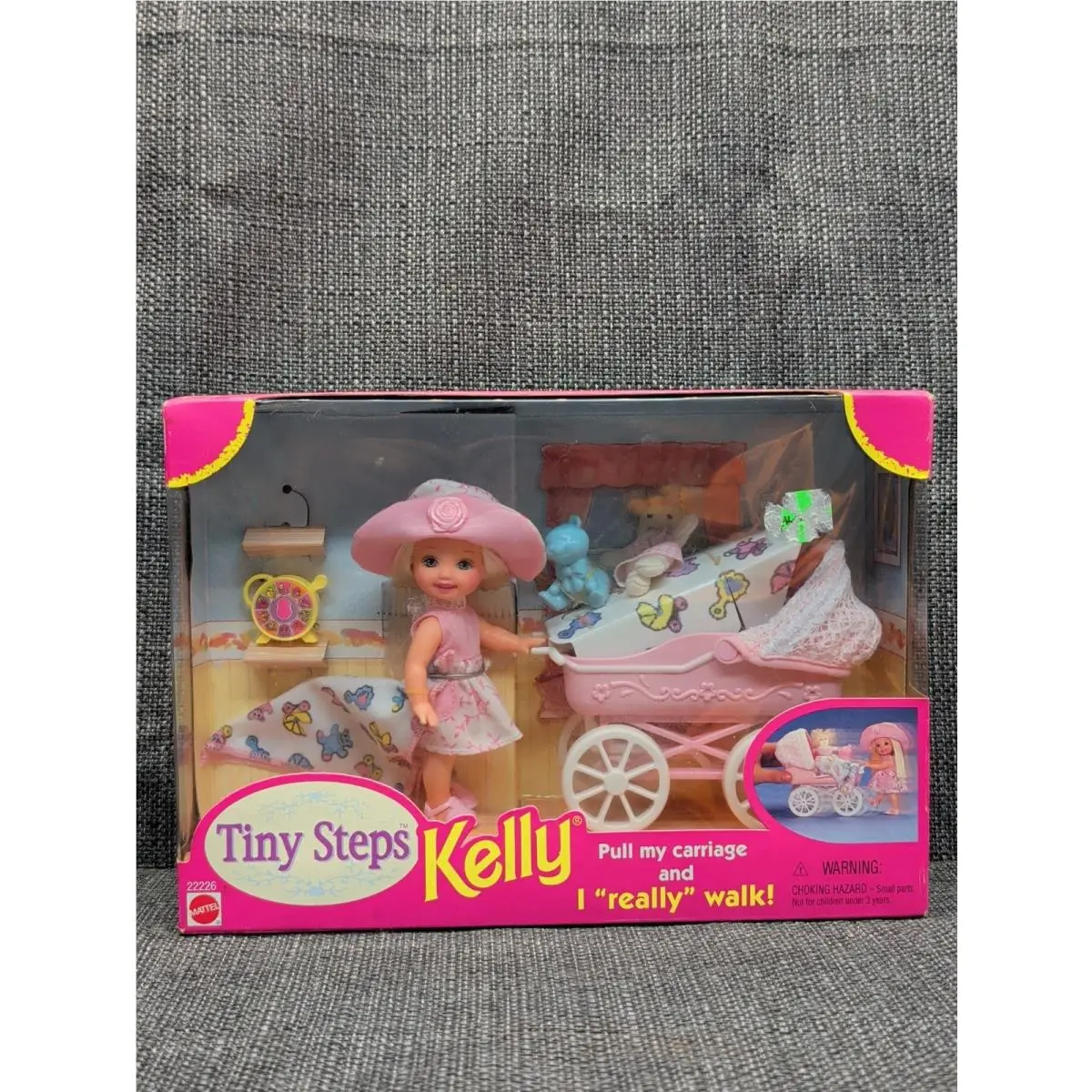 Mattel Tiny Steps Kelly Pull My Carriage I Really Walk Playset Mpn 22226