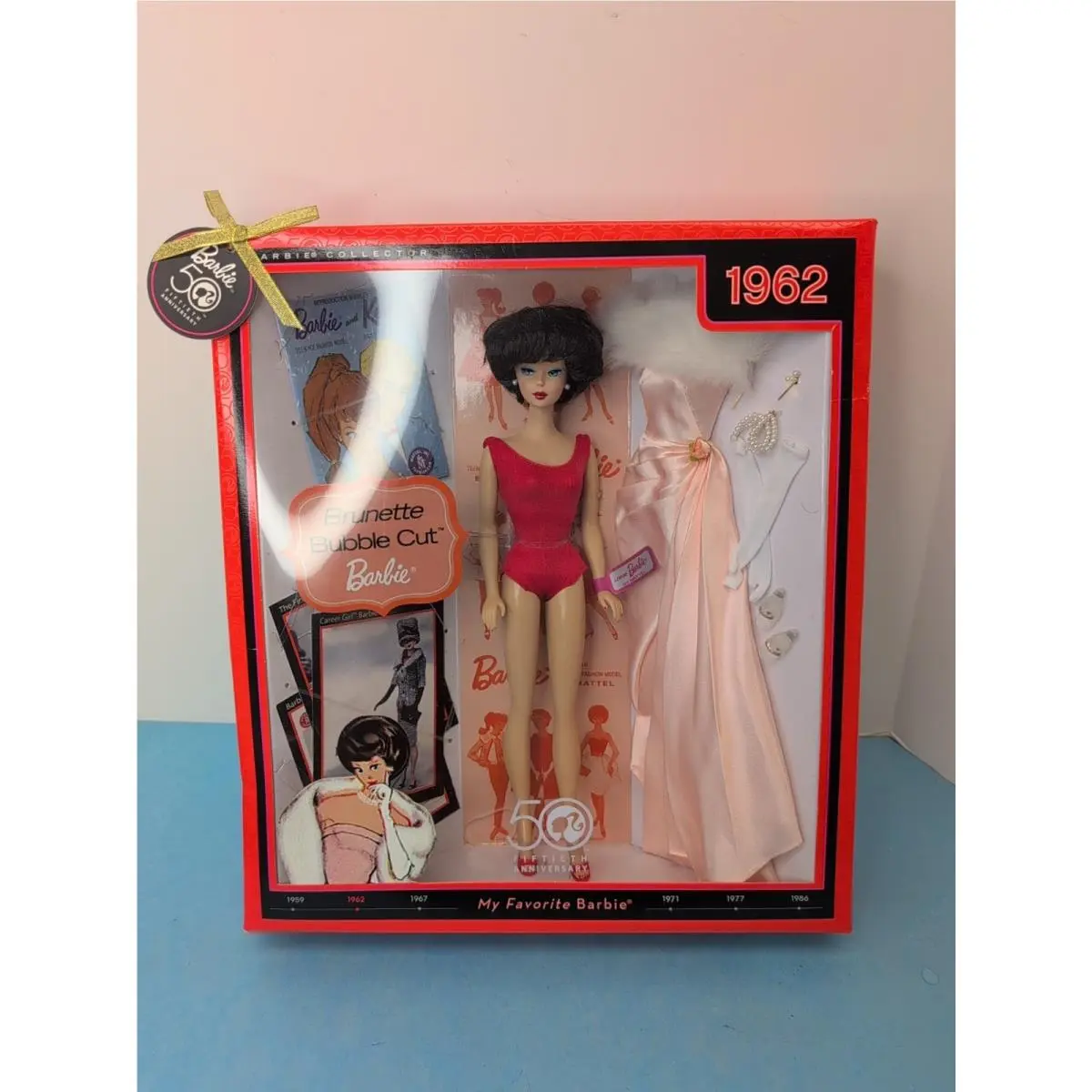 12” Mattel Barbie Doll 50th Anniversary 2008 My Favorite Barbie Brunette Nrfb BR