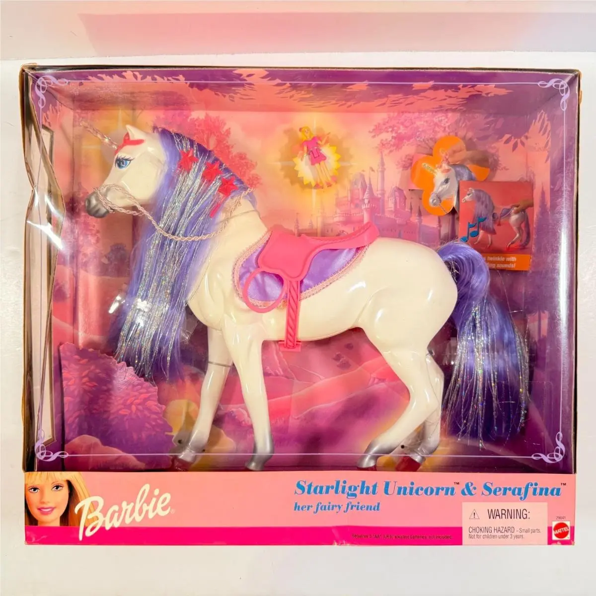 2000 Barbie Starlight Unicorn Serafina Her Fairy Friend Mattel Read