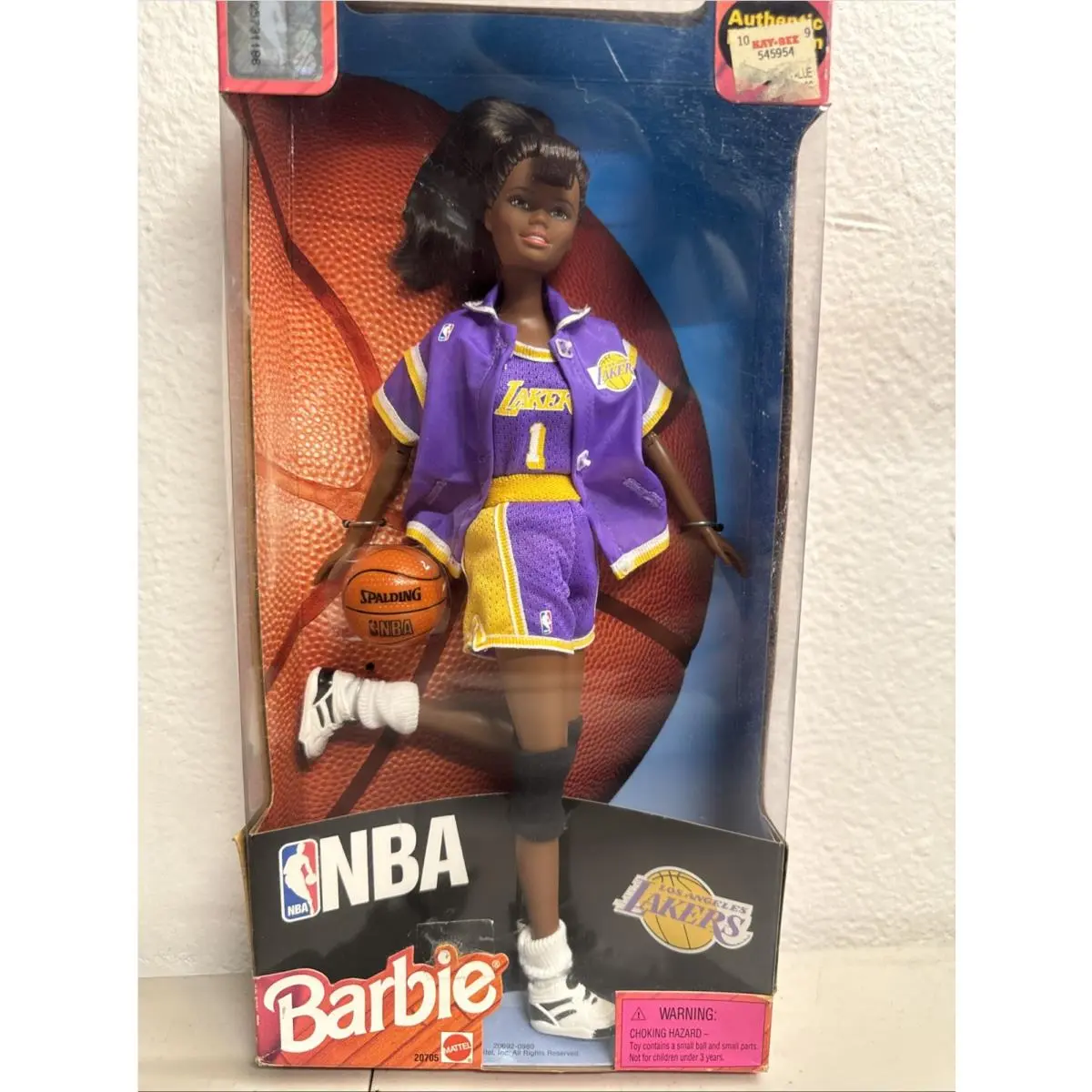 1998 Nba Lakers Barbie African American Doll Mattel