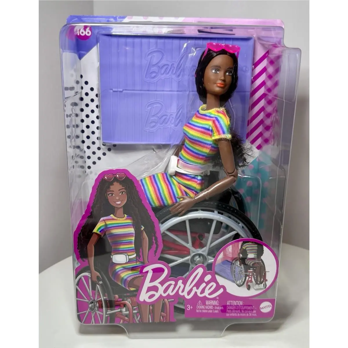 Barbie Fashionistas Articulated Doll 166 Wheelchair Ramp Crimped Hair
