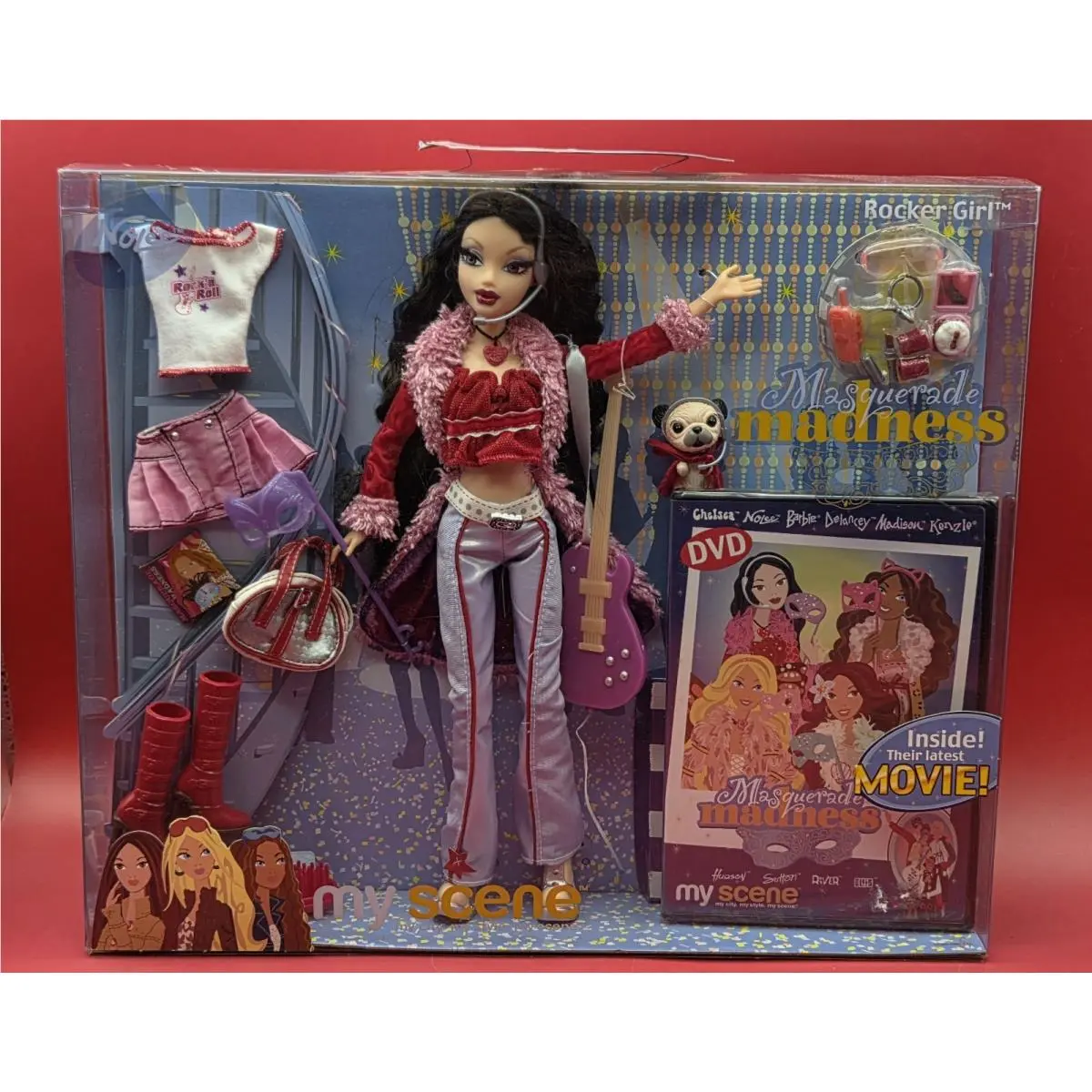 2004 Mattel My Scene Masquerade Madness Nolee Rocker Girl Set Dvd C1305 Nrfb