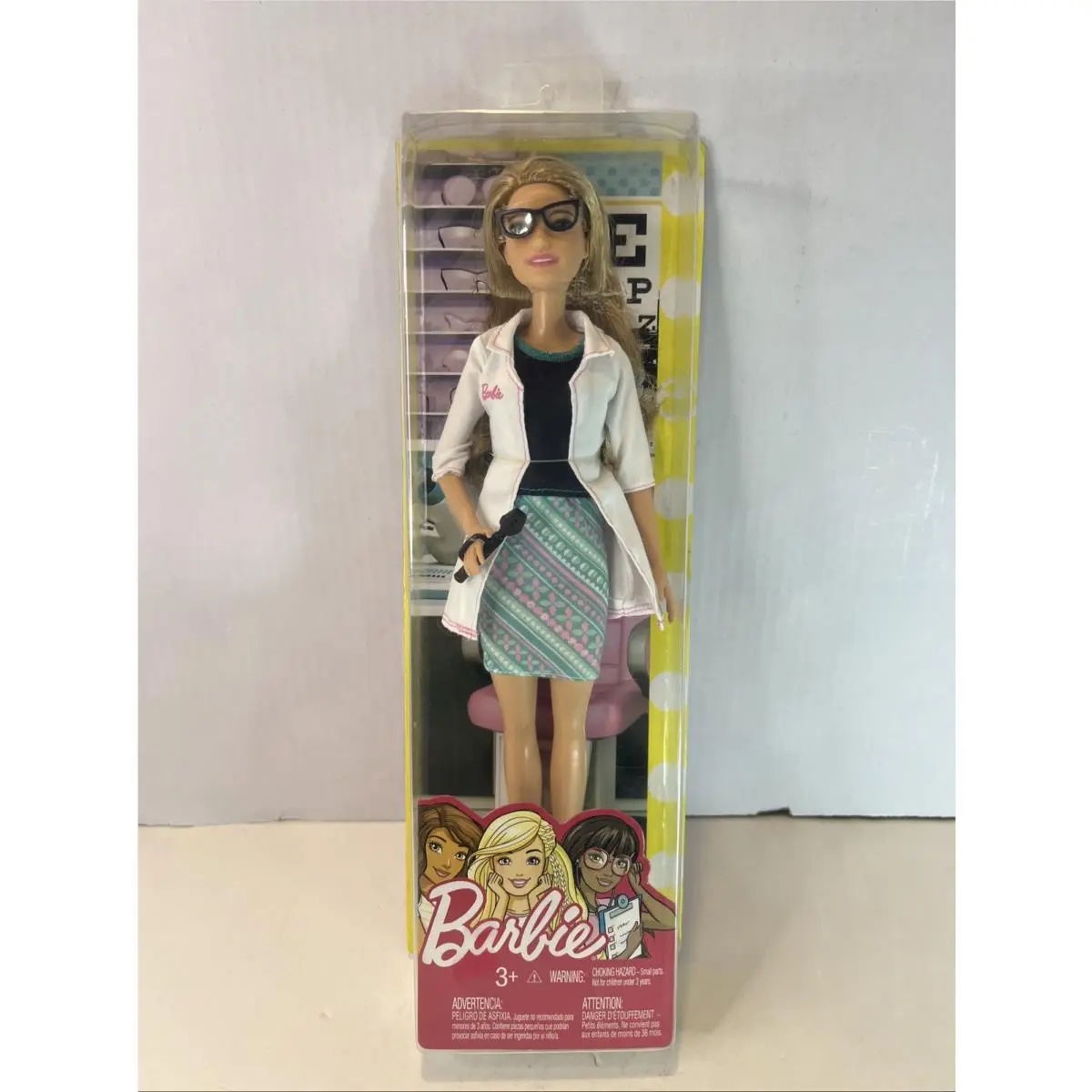Barbie Eye Doctor Optometrist Career Doll Mattel Glasses Clinic - 2017 Rare