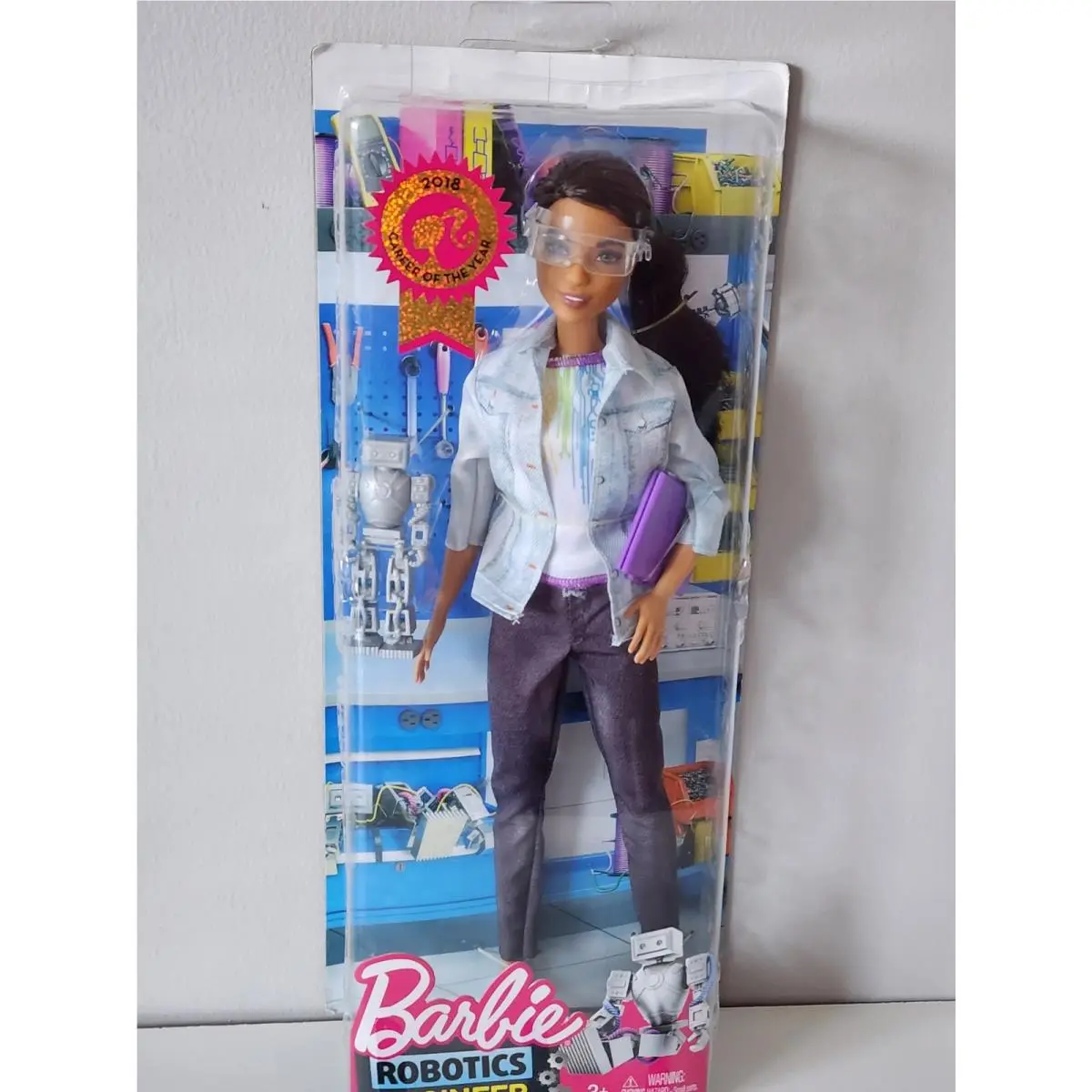 Barbie 2018 Career of The Year Robotics Engineer Brunette Doll Rare FRM11
