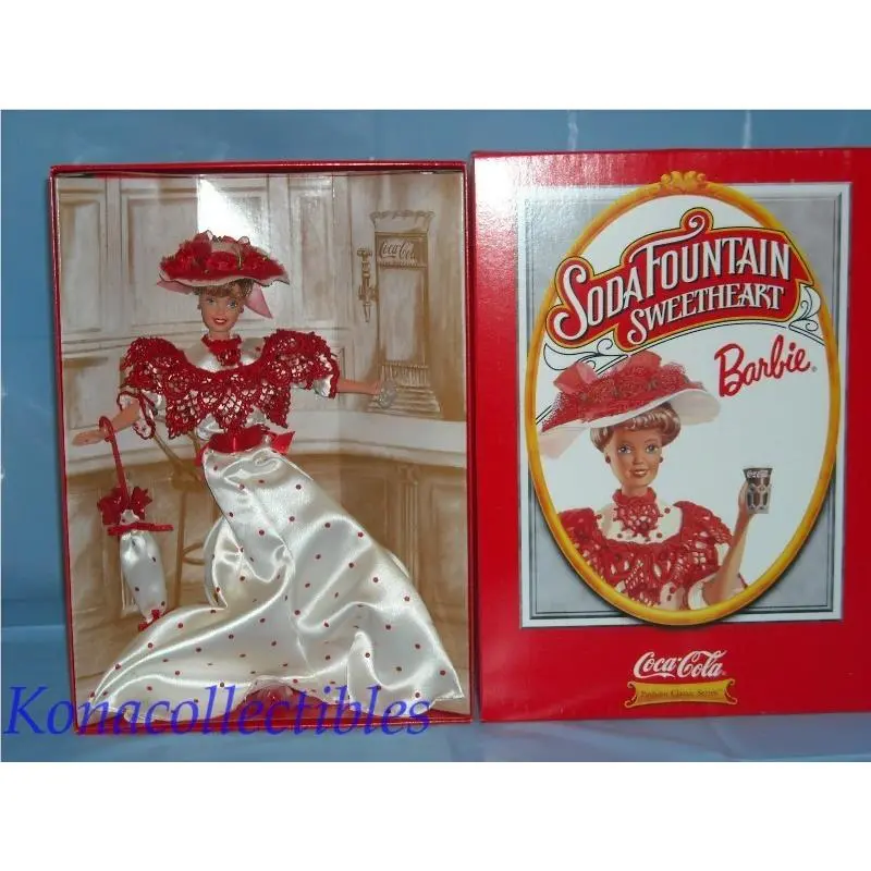 Coca Cola Soda Fountain Sweetheart Barbie 1996 Doll Collectors Edition 1st