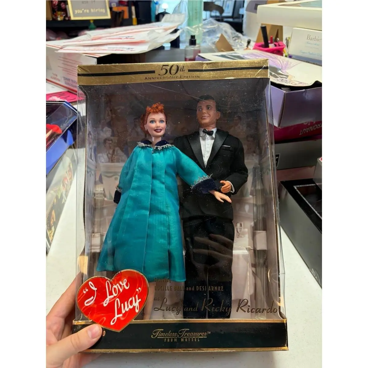 I Love Lucy 50th Anniversary Mattel Barbie Doll Lucy Ricky