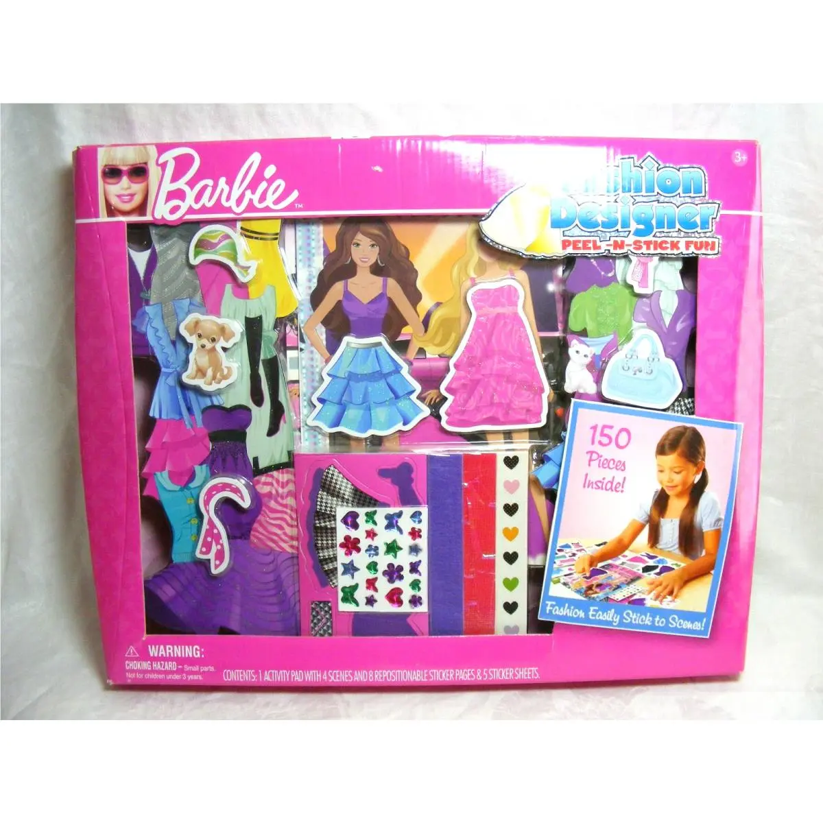 2009 Barbie Collectable Fashion Designer Peel N` Stick Fun Mattel J-2