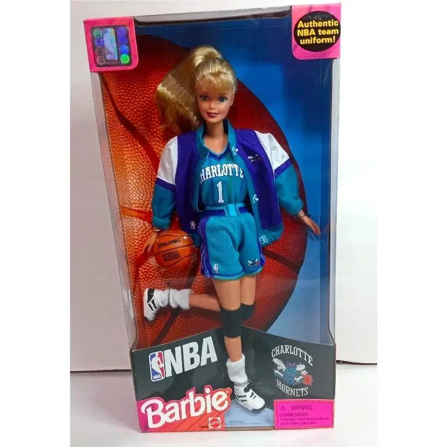 Vintage 1998 Nba Barbie Doll : Charlotte Hornets Nrfb Mint